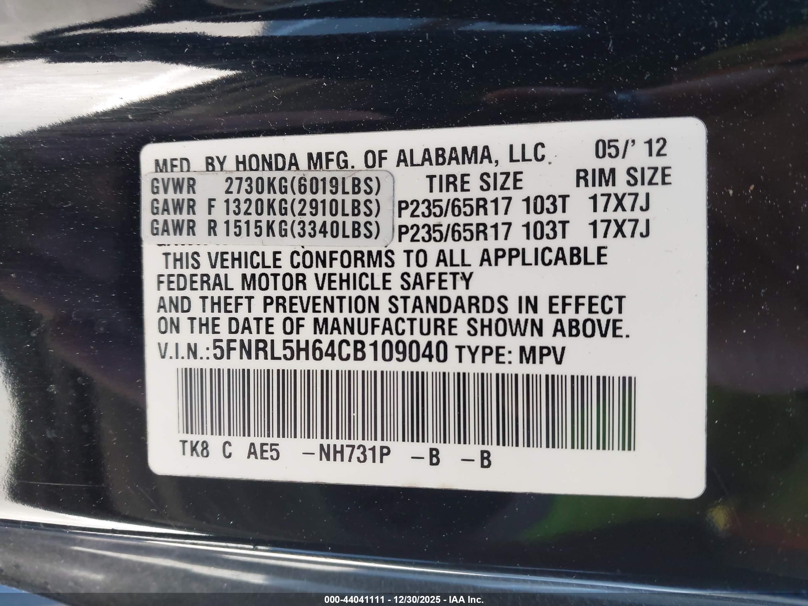 HONDA ODYSSEY image 9