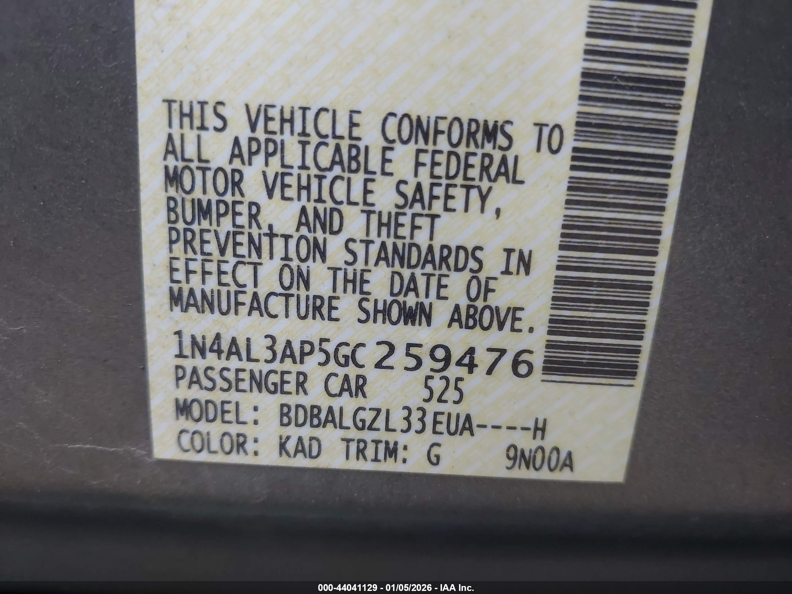 NISSAN ALTIMA image 9