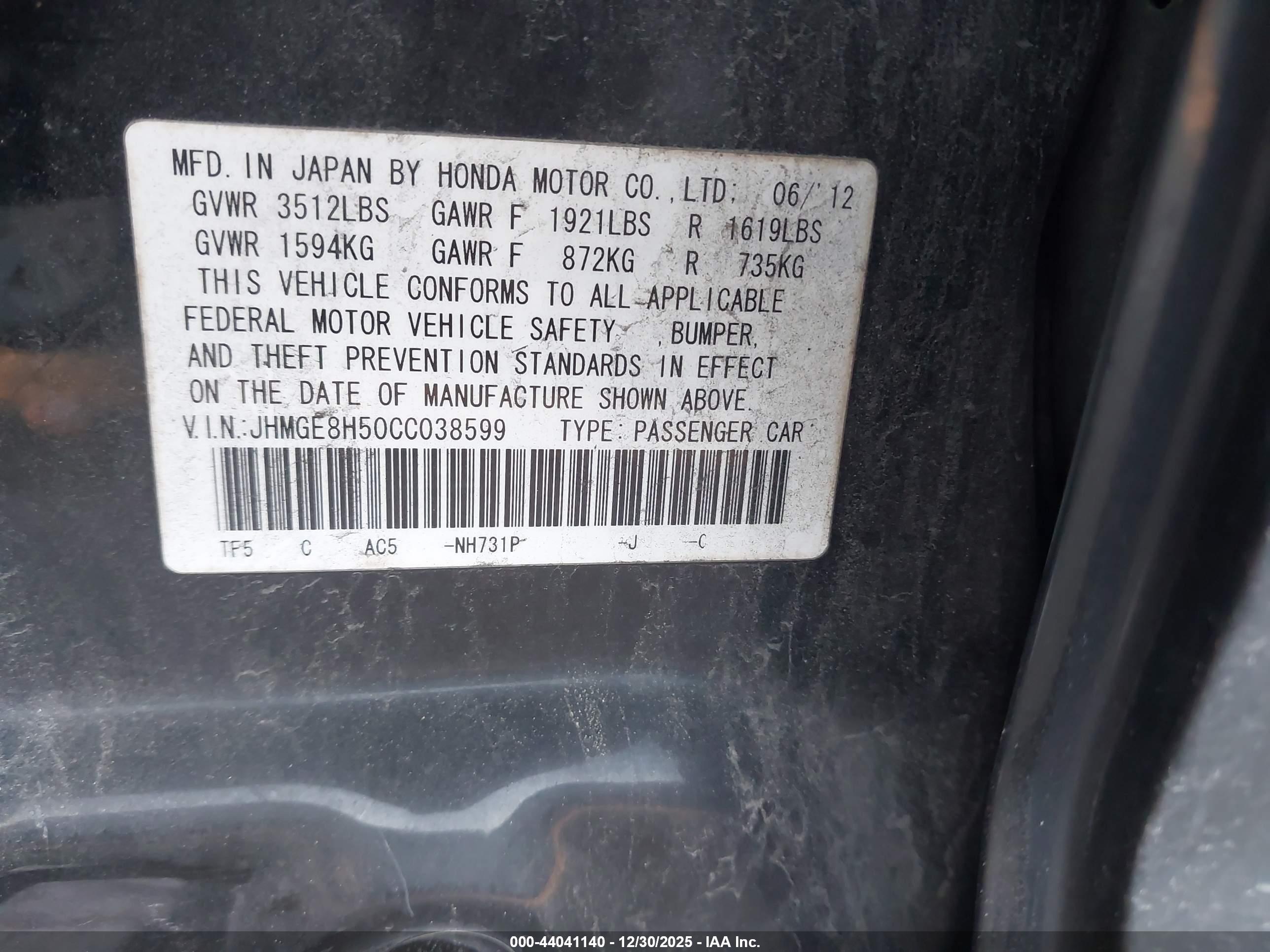 HONDA FIT image 9