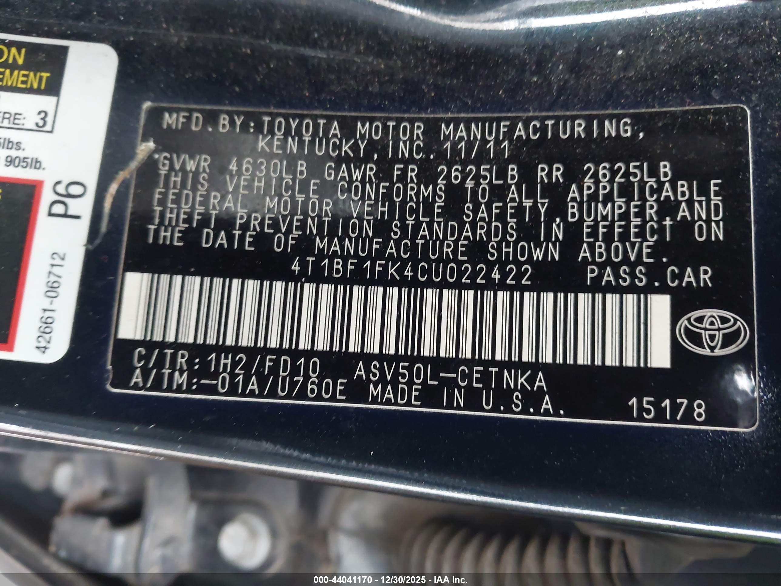 TOYOTA CAMRY image 9