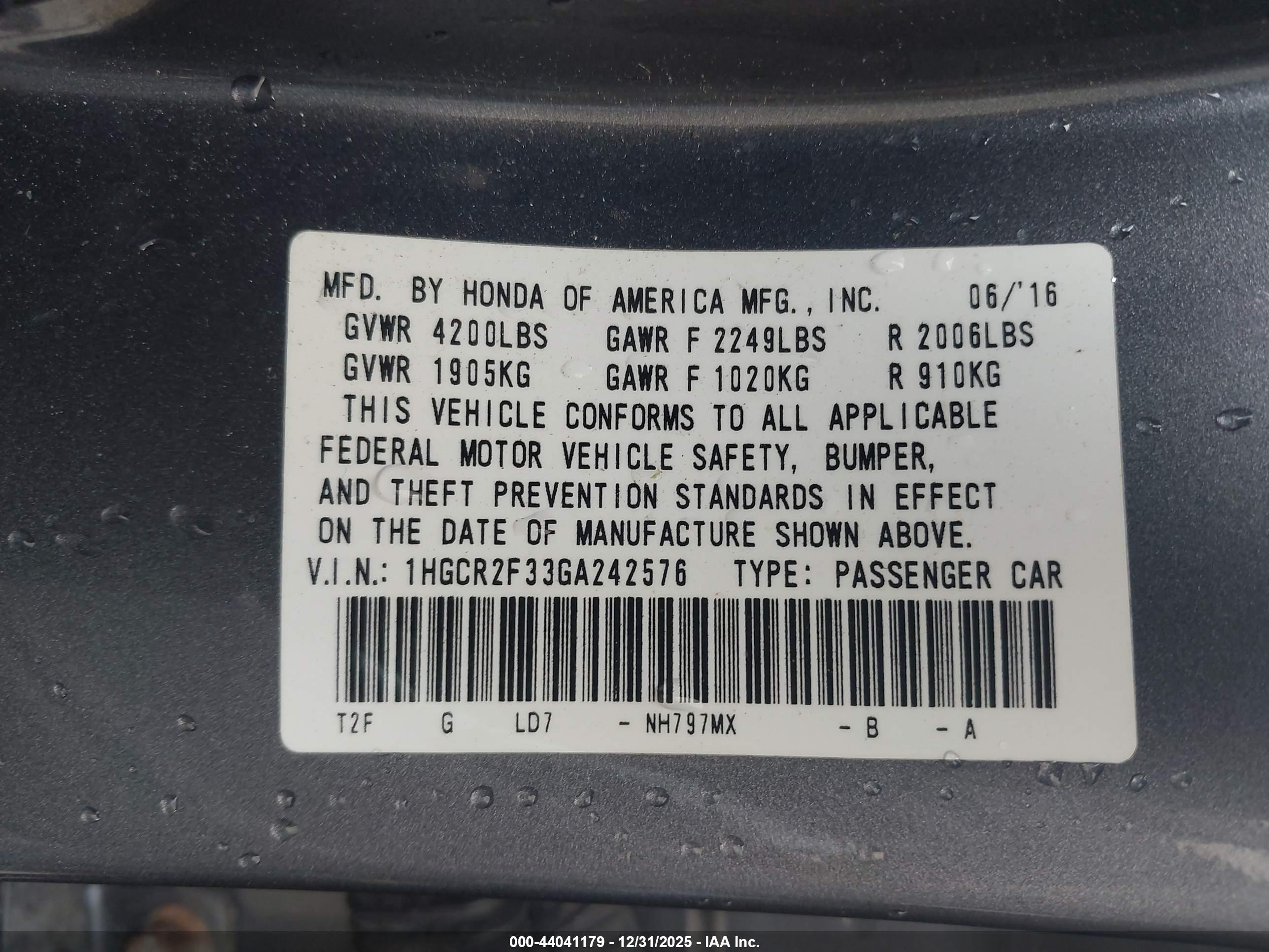 HONDA ACCORD image 9