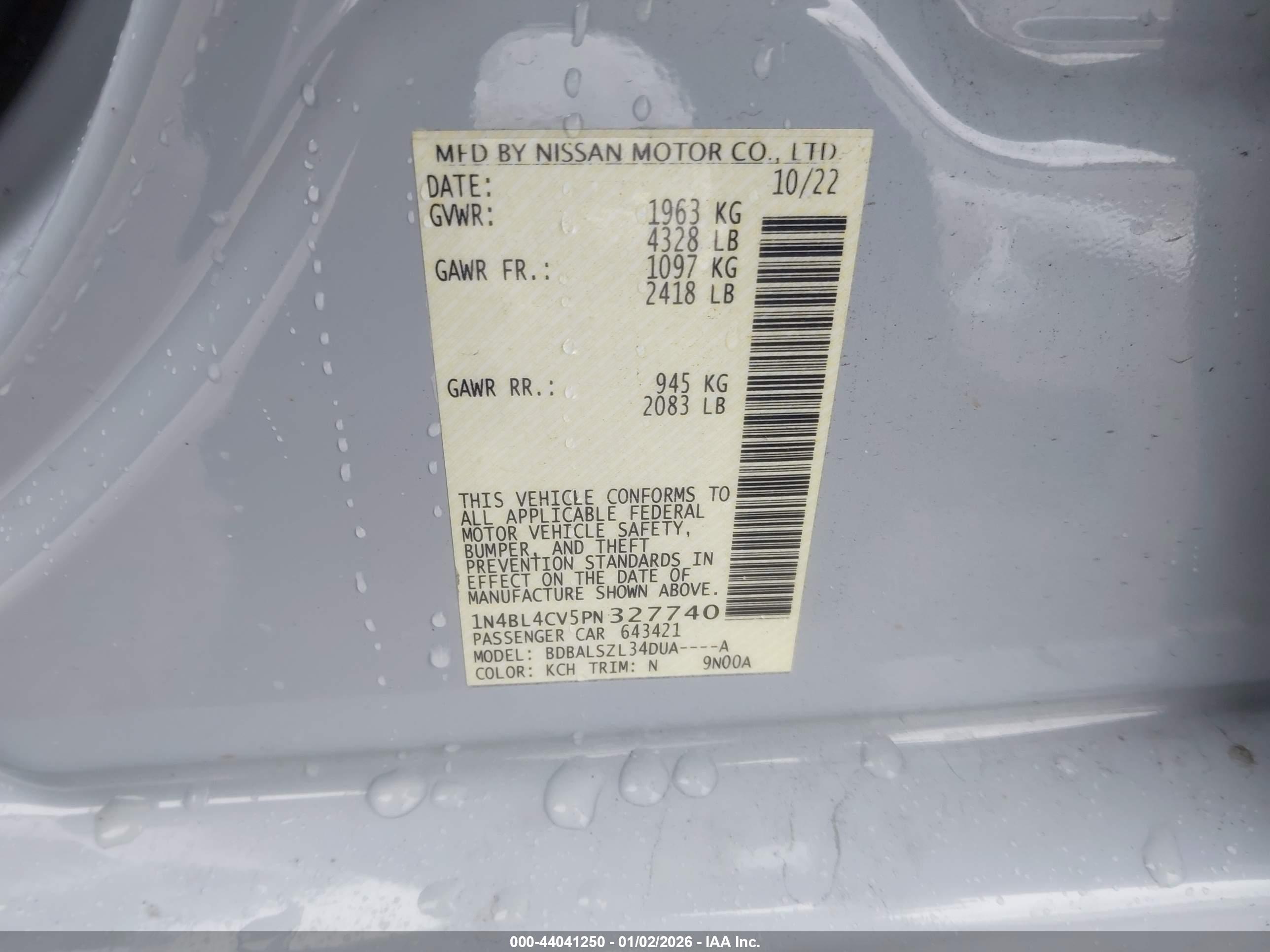 NISSAN ALTIMA image 9
