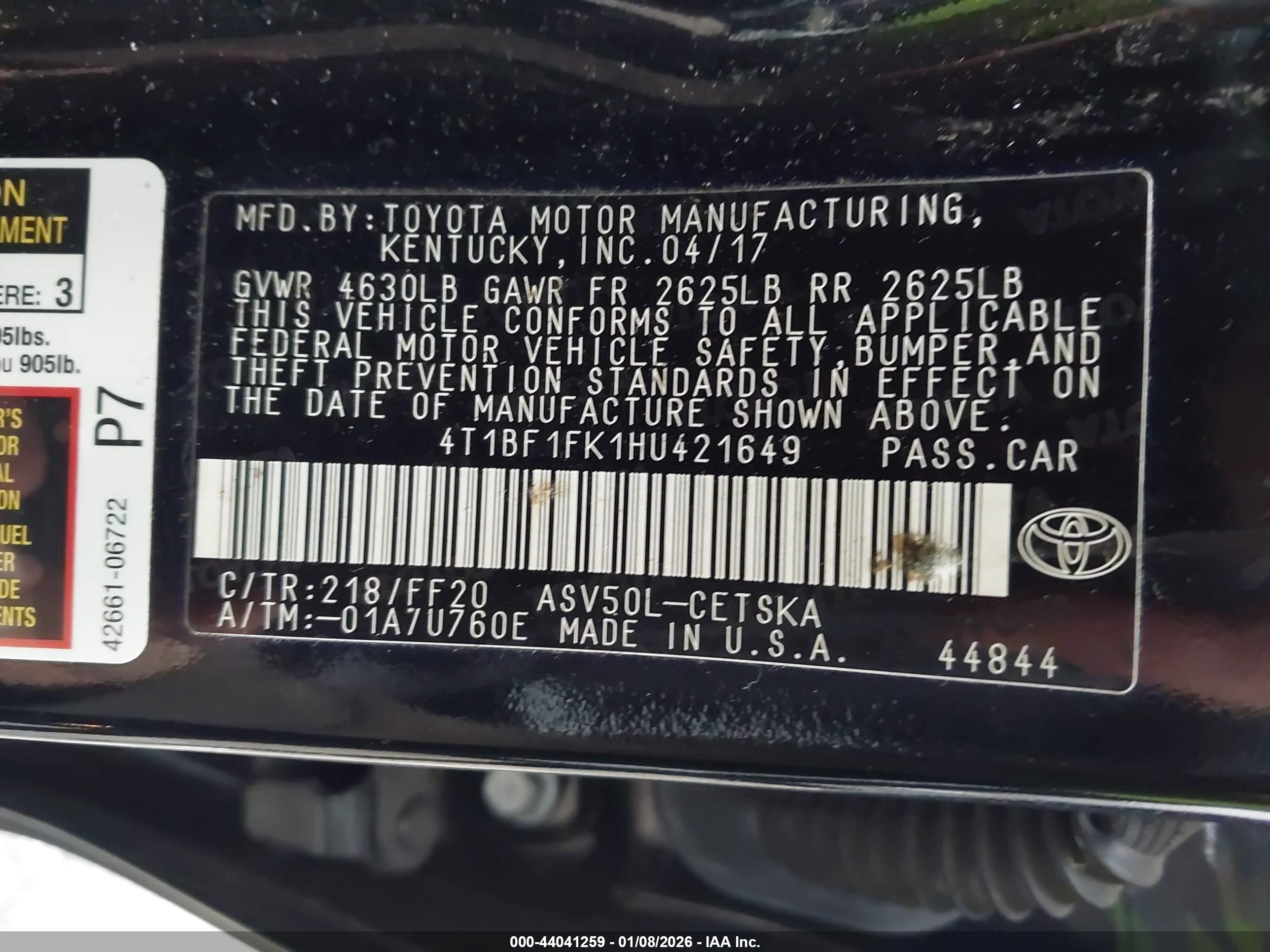 TOYOTA CAMRY image 9