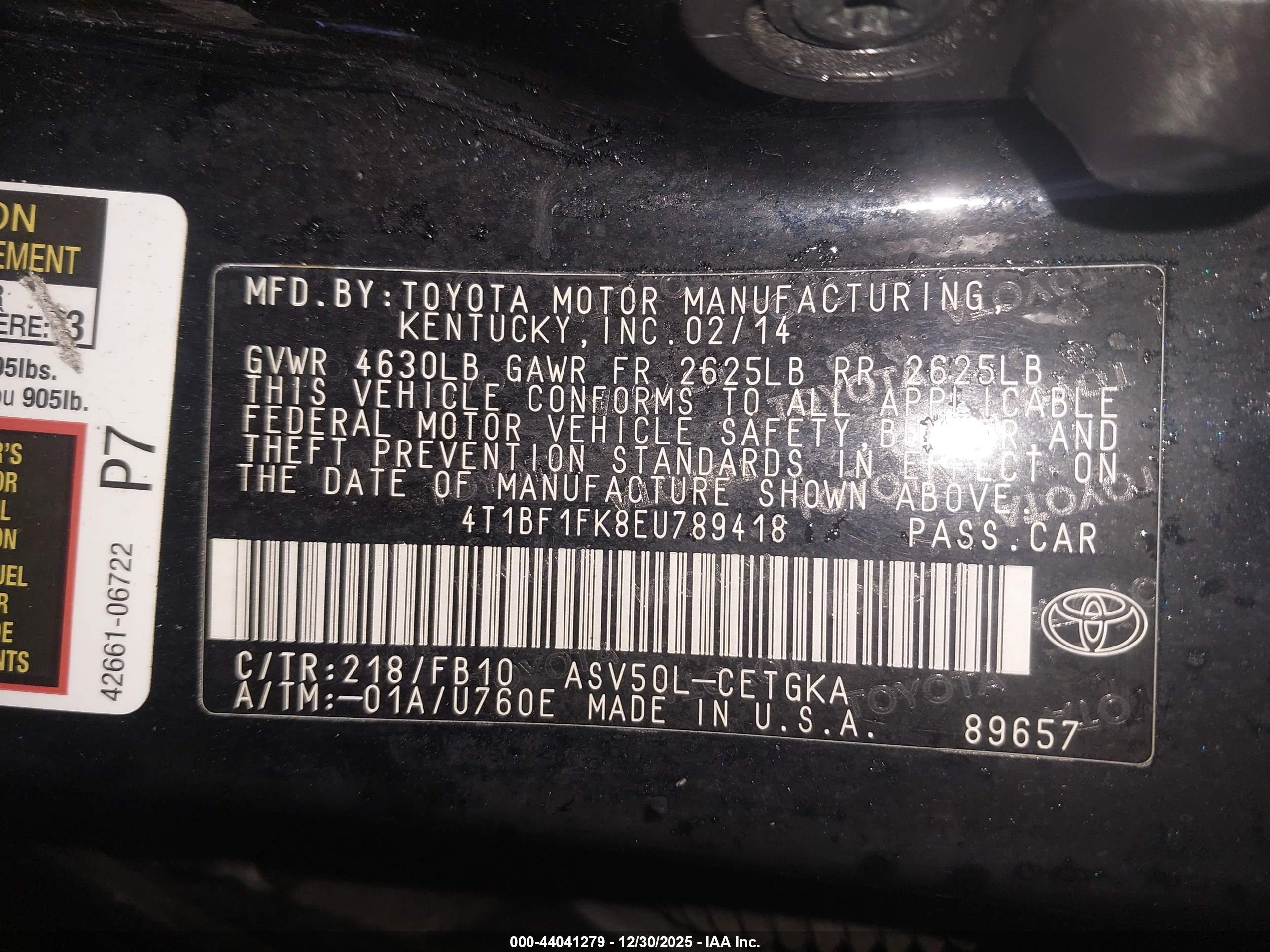 TOYOTA CAMRY image 9