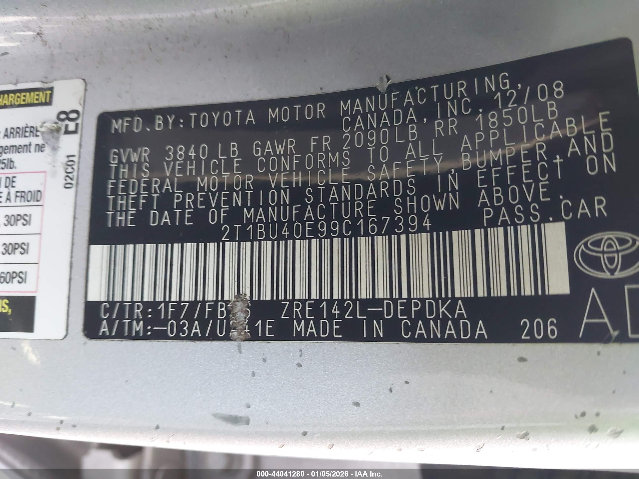 TOYOTA COROLLA image 9