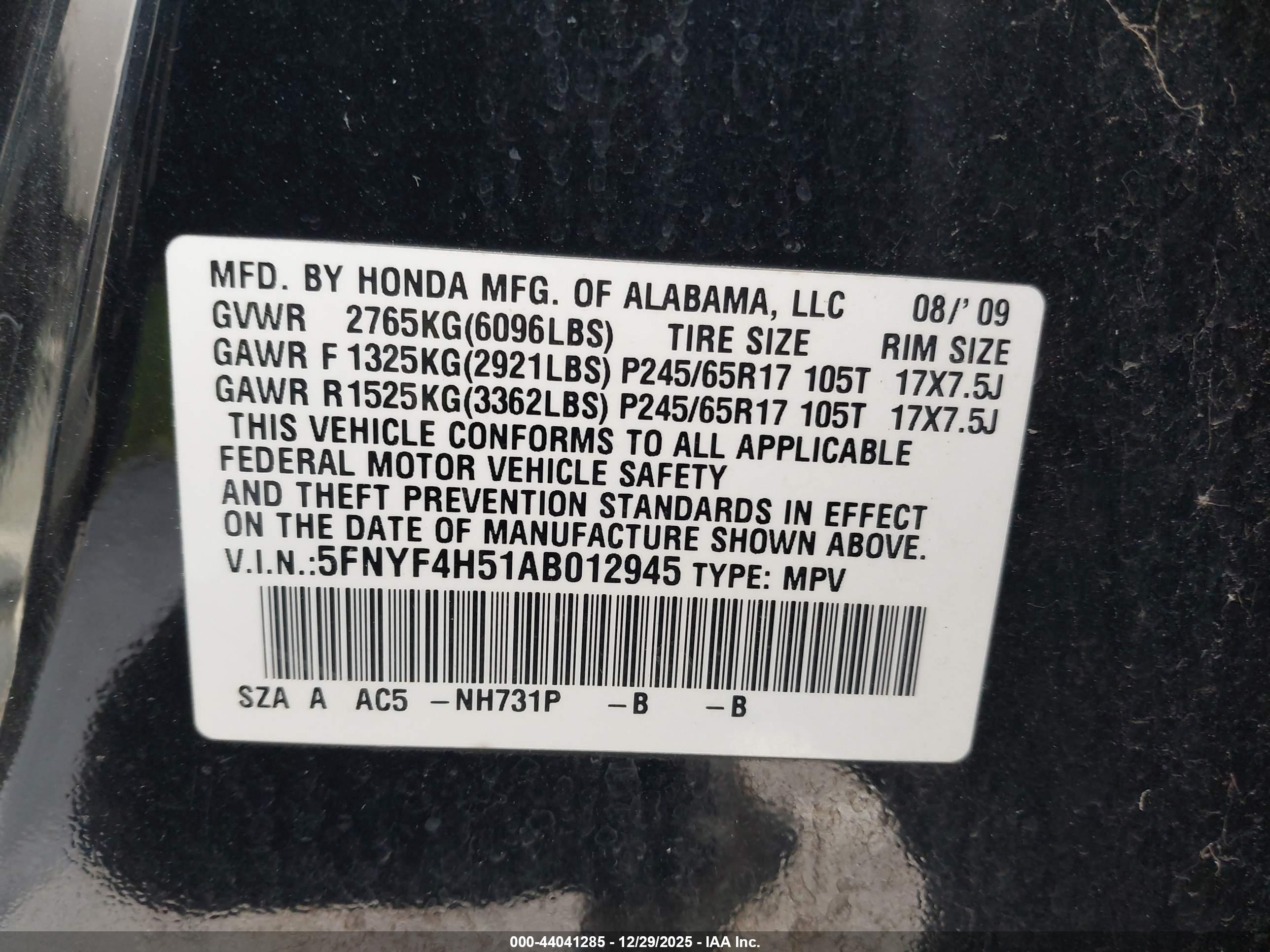 HONDA PILOT image 9