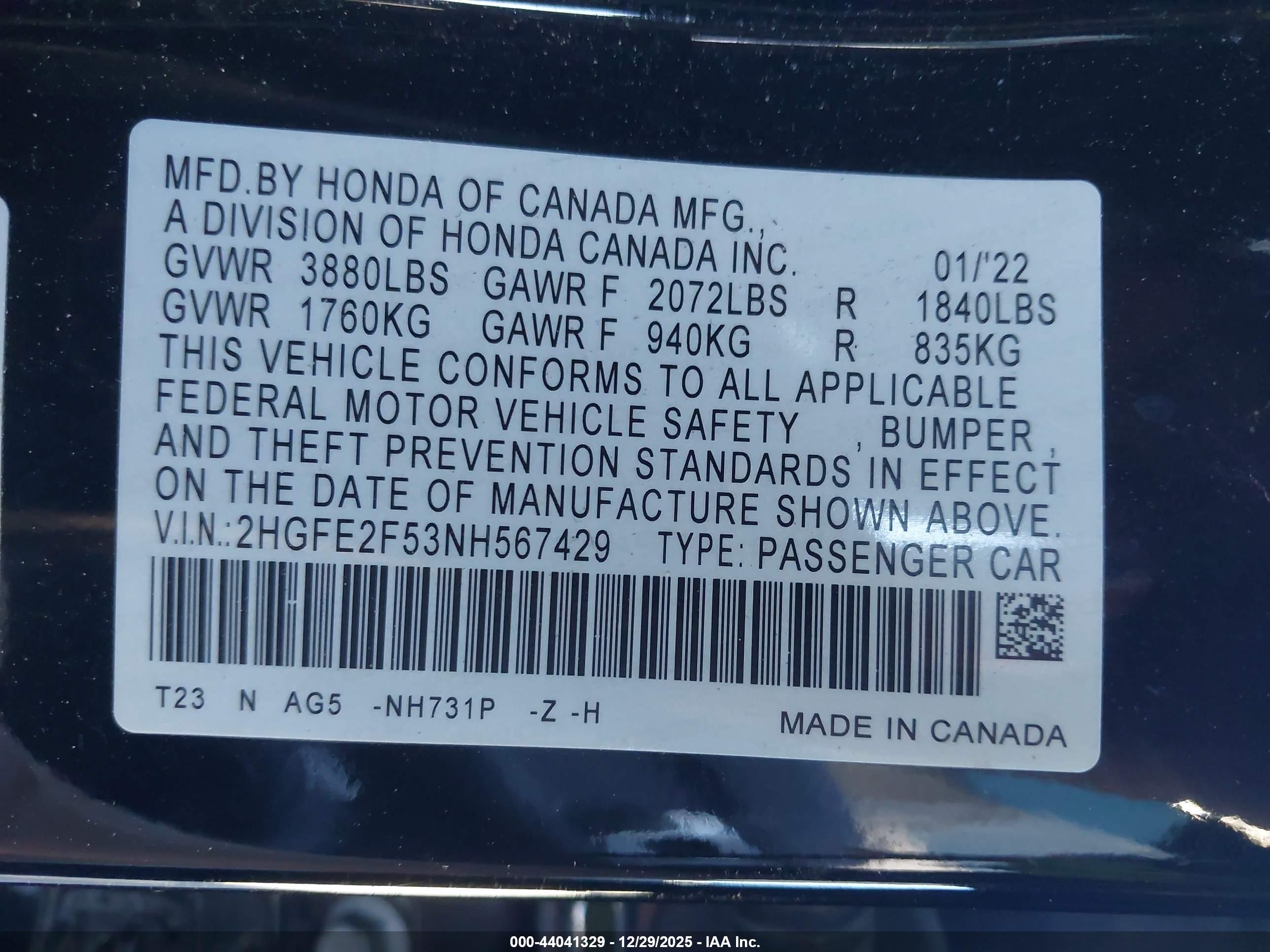 HONDA CIVIC image 9