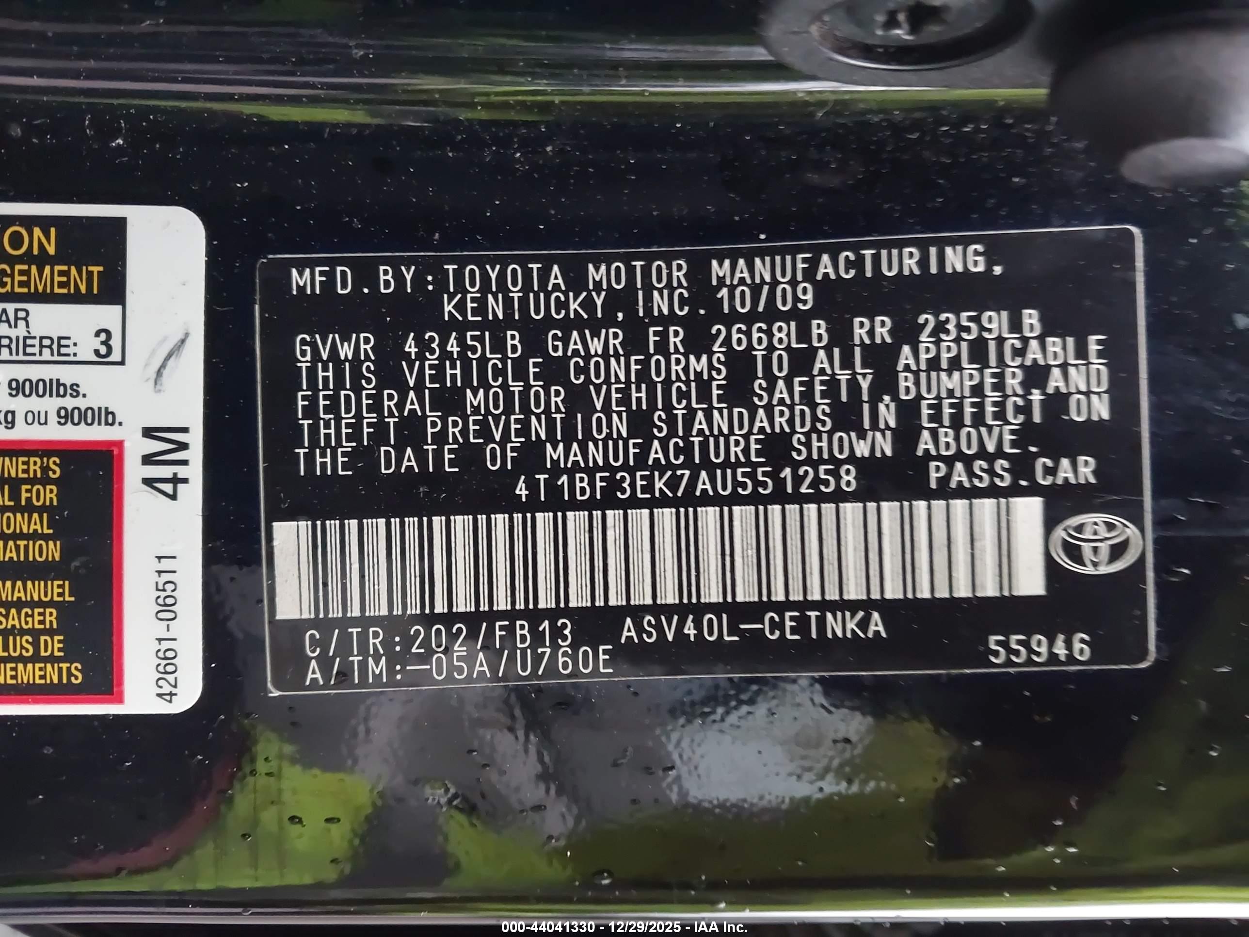 TOYOTA CAMRY image 9