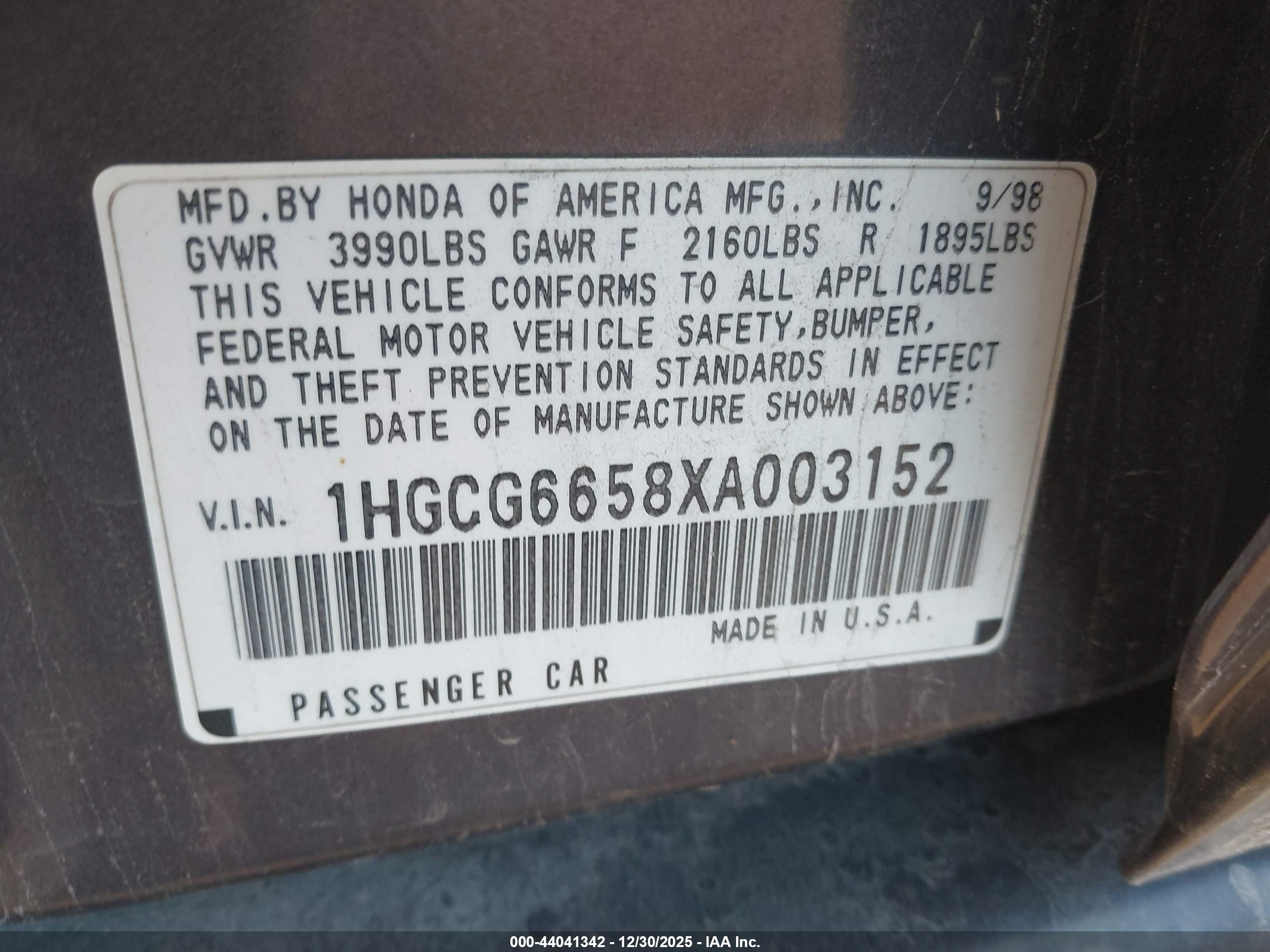 HONDA ACCORD image 9