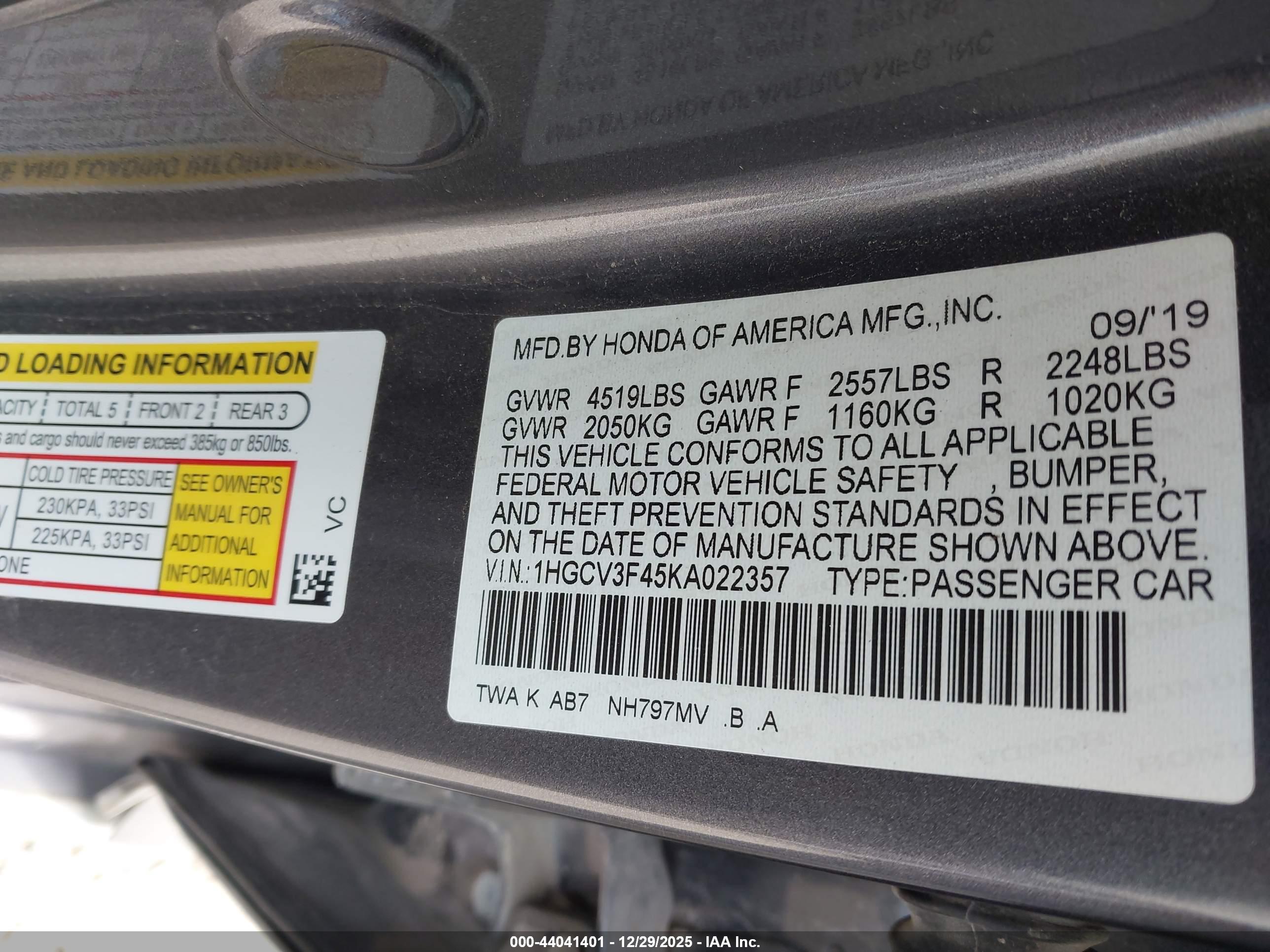 HONDA ACCORD image 9
