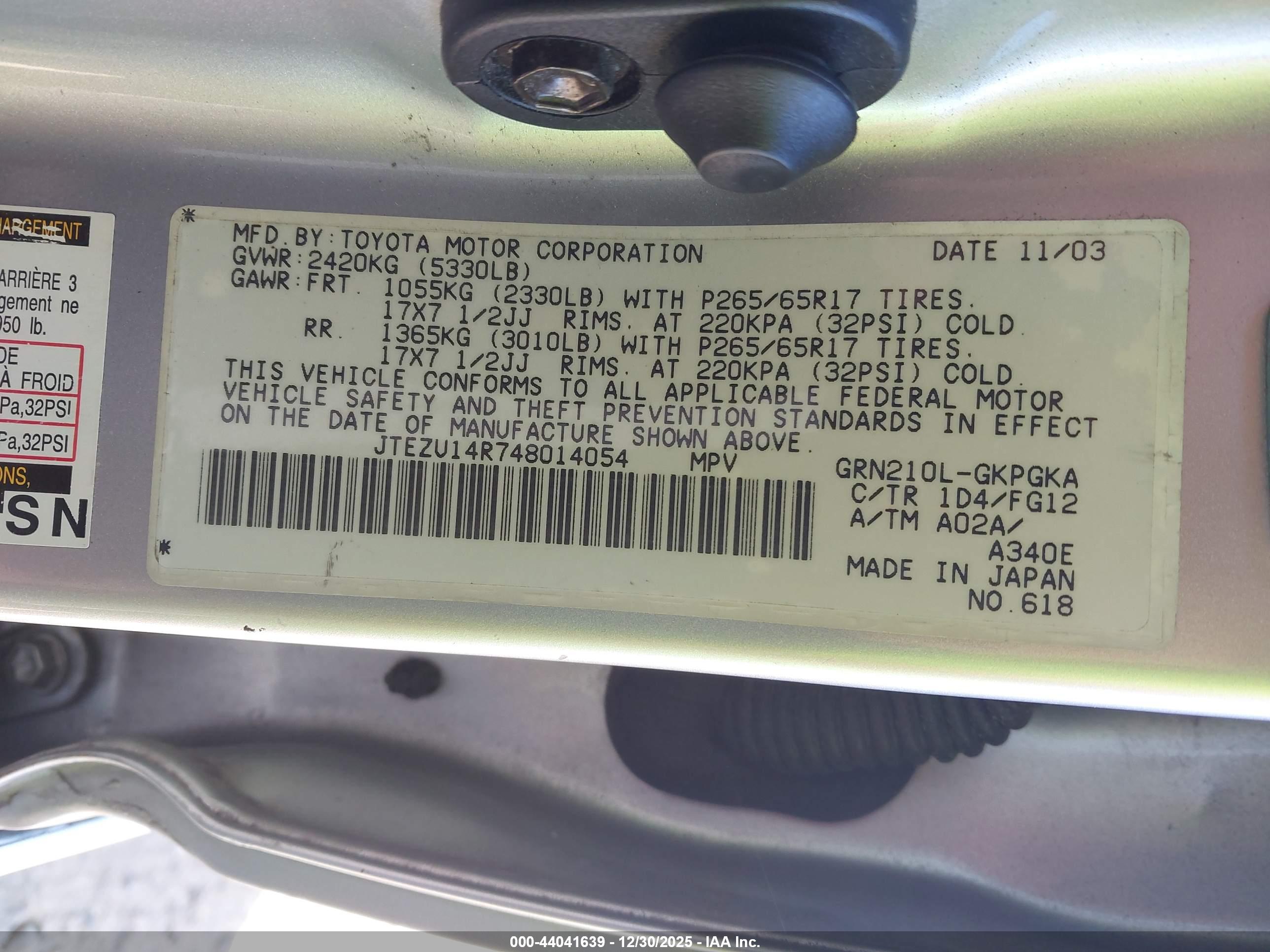 TOYOTA 4RUNNER image 9