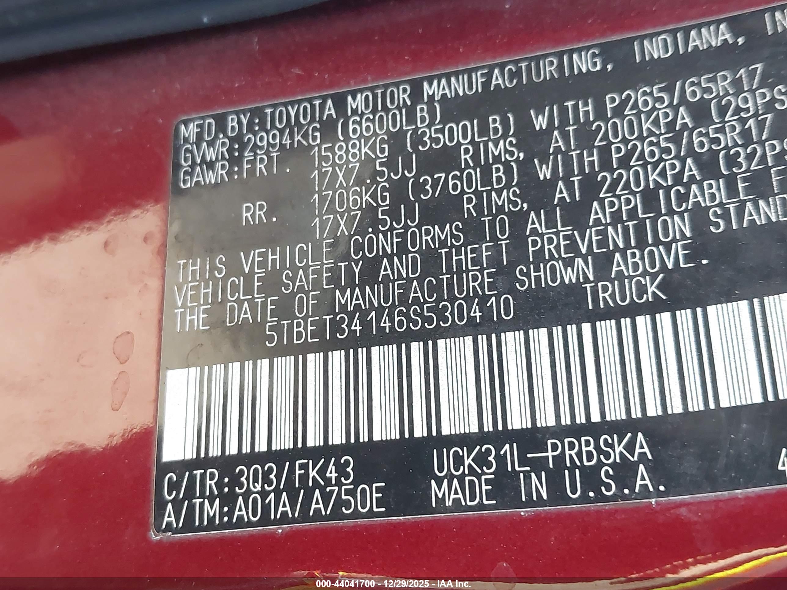 TOYOTA TUNDRA image 9
