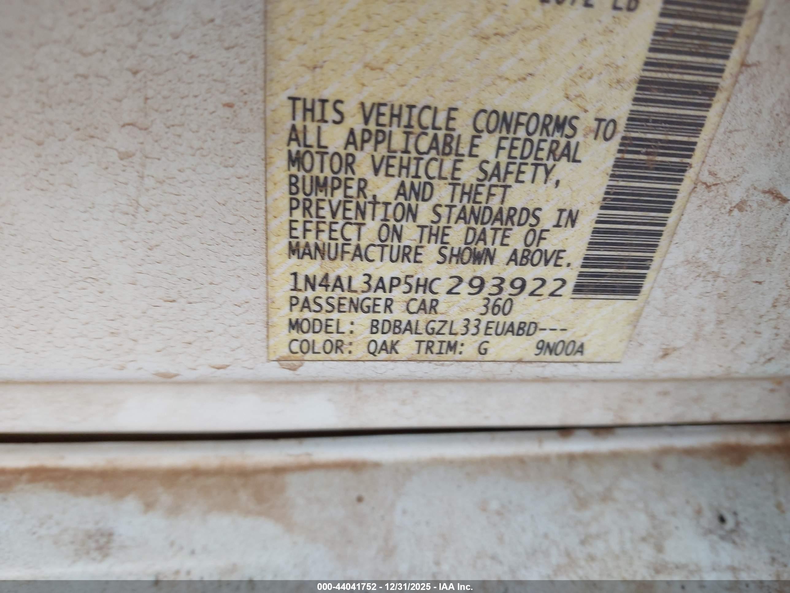 NISSAN ALTIMA image 9