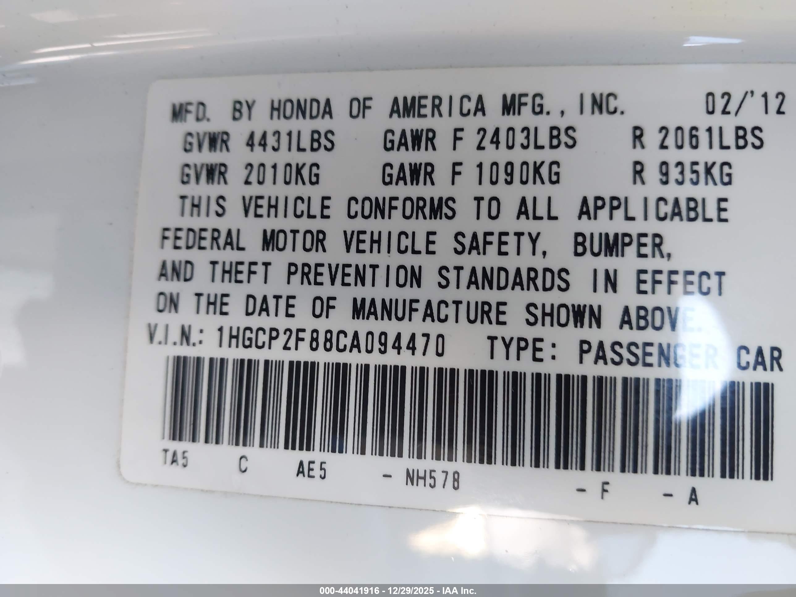 HONDA ACCORD image 9