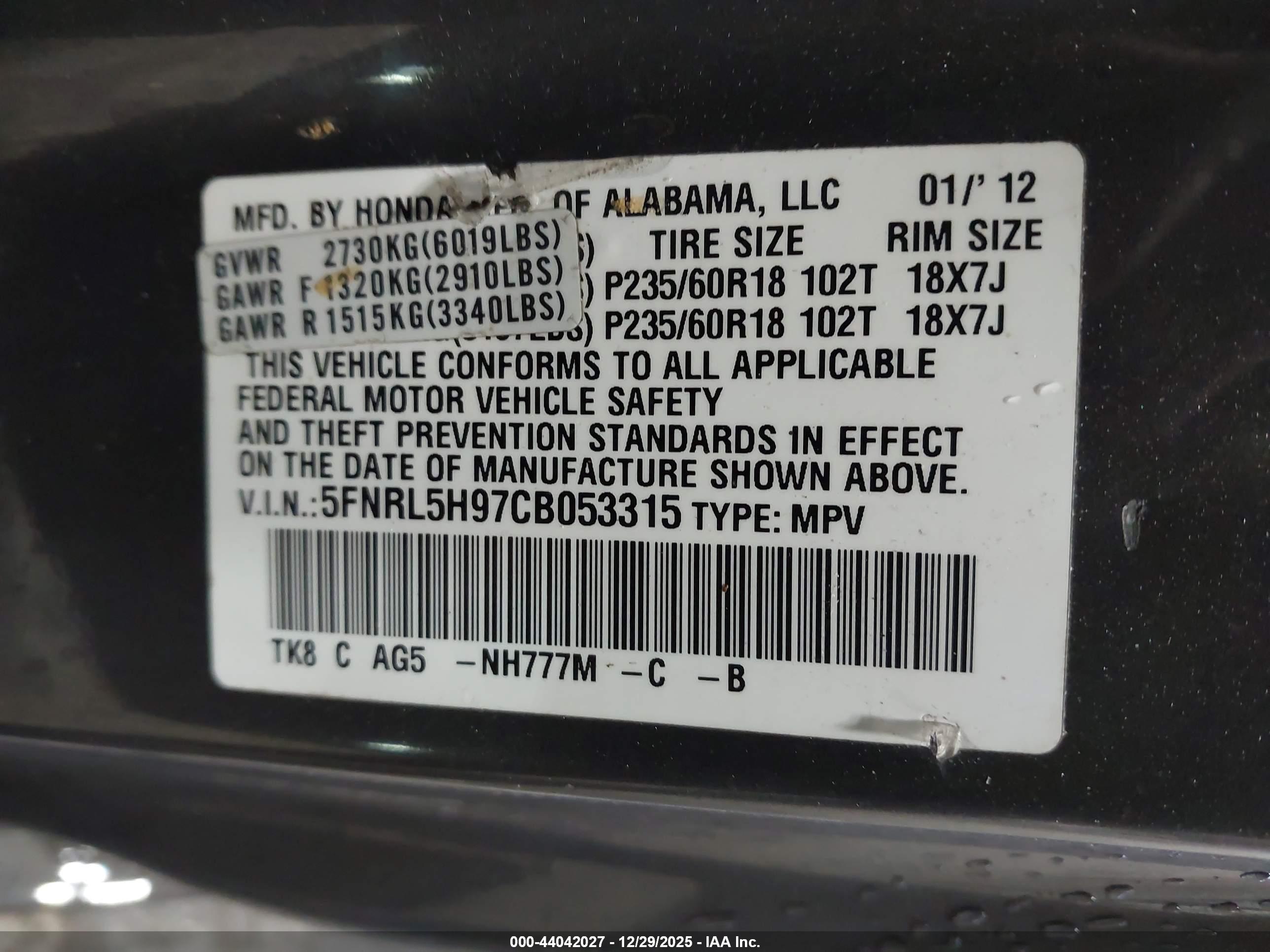 HONDA ODYSSEY image 9