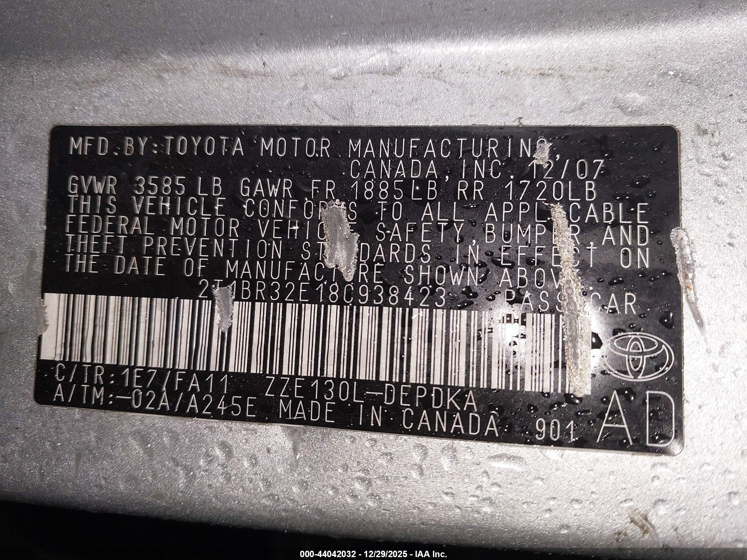 TOYOTA COROLLA image 9