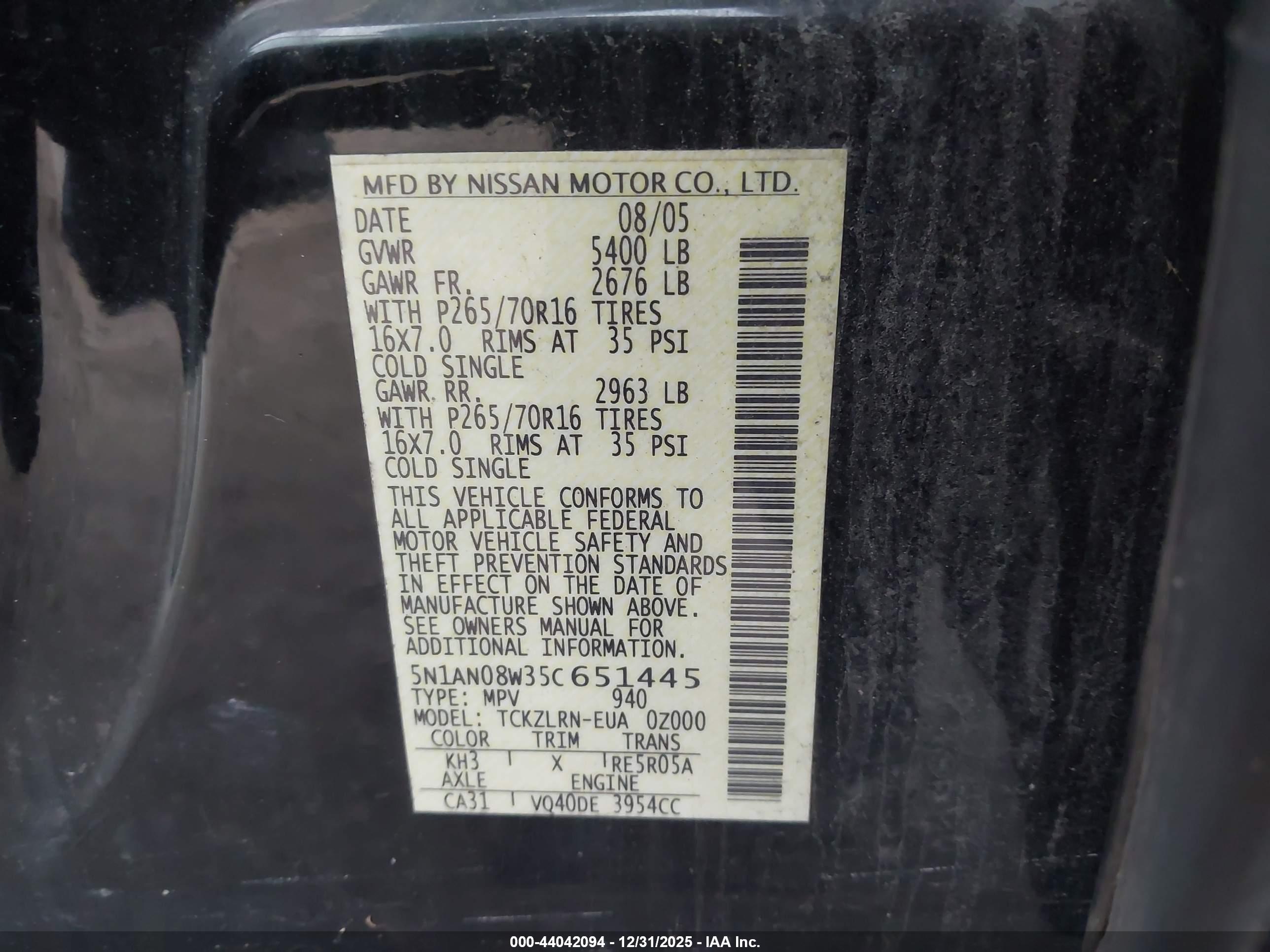 NISSAN XTERRA image 9