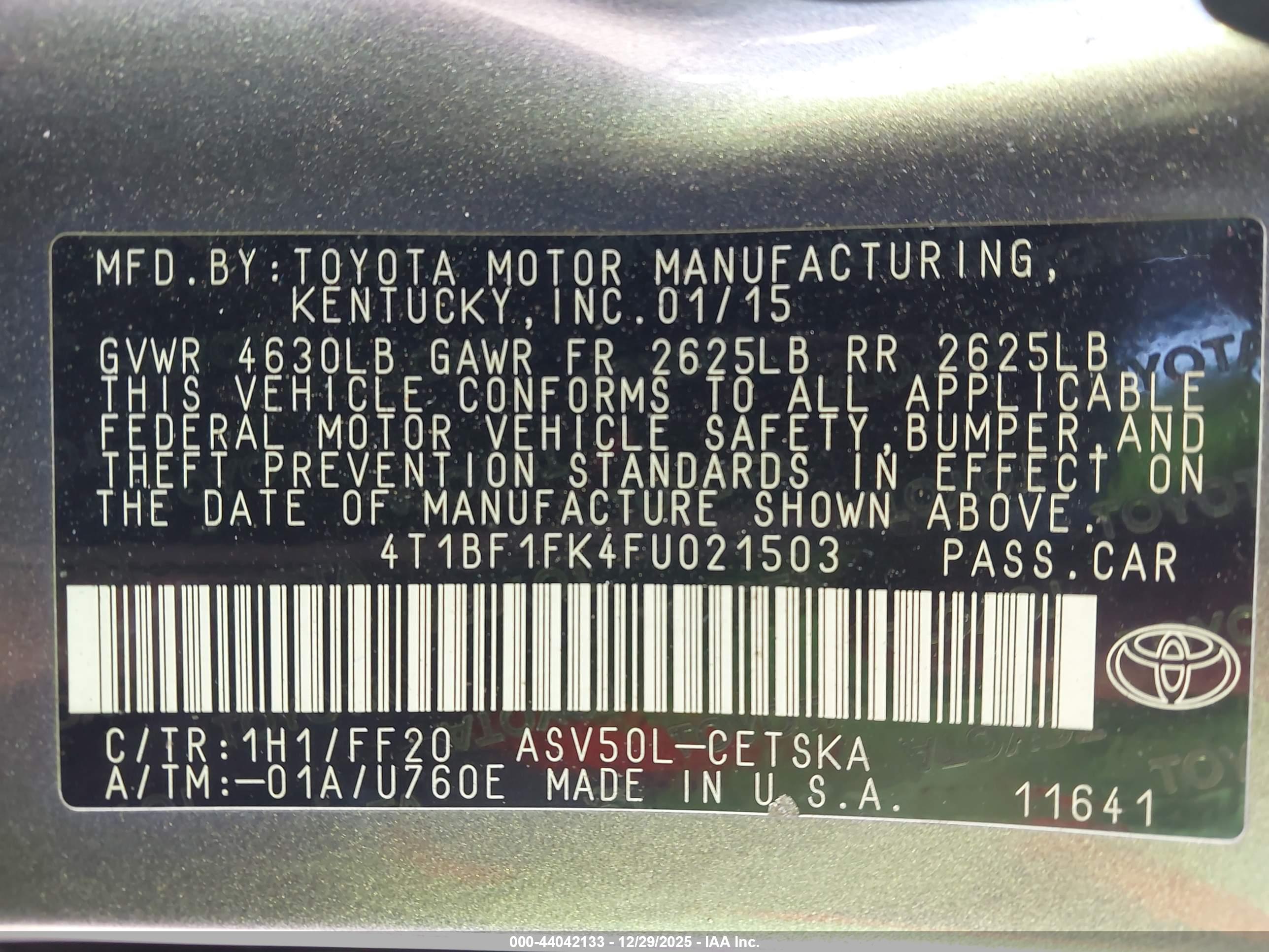 TOYOTA CAMRY image 9