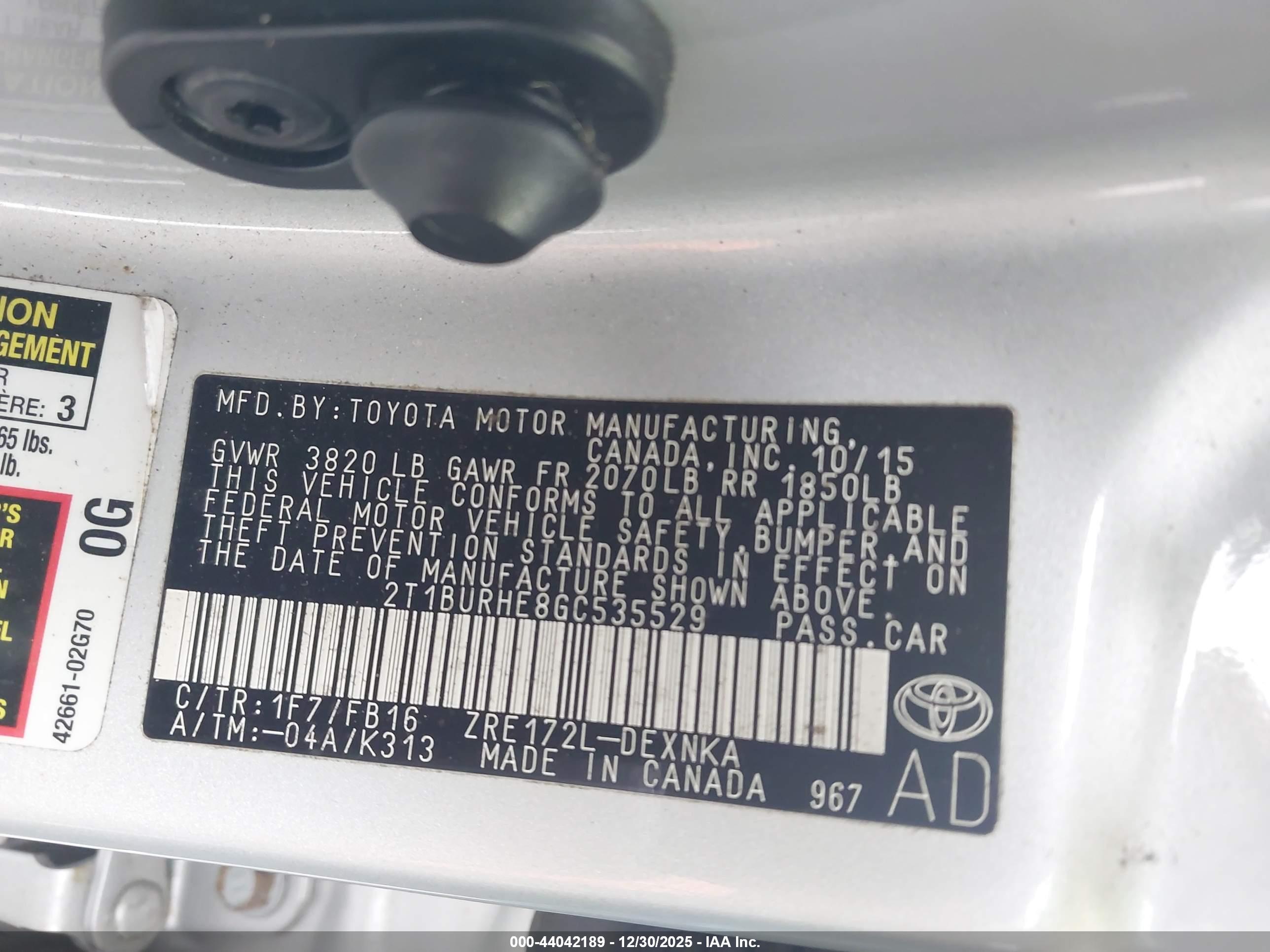 TOYOTA COROLLA image 9