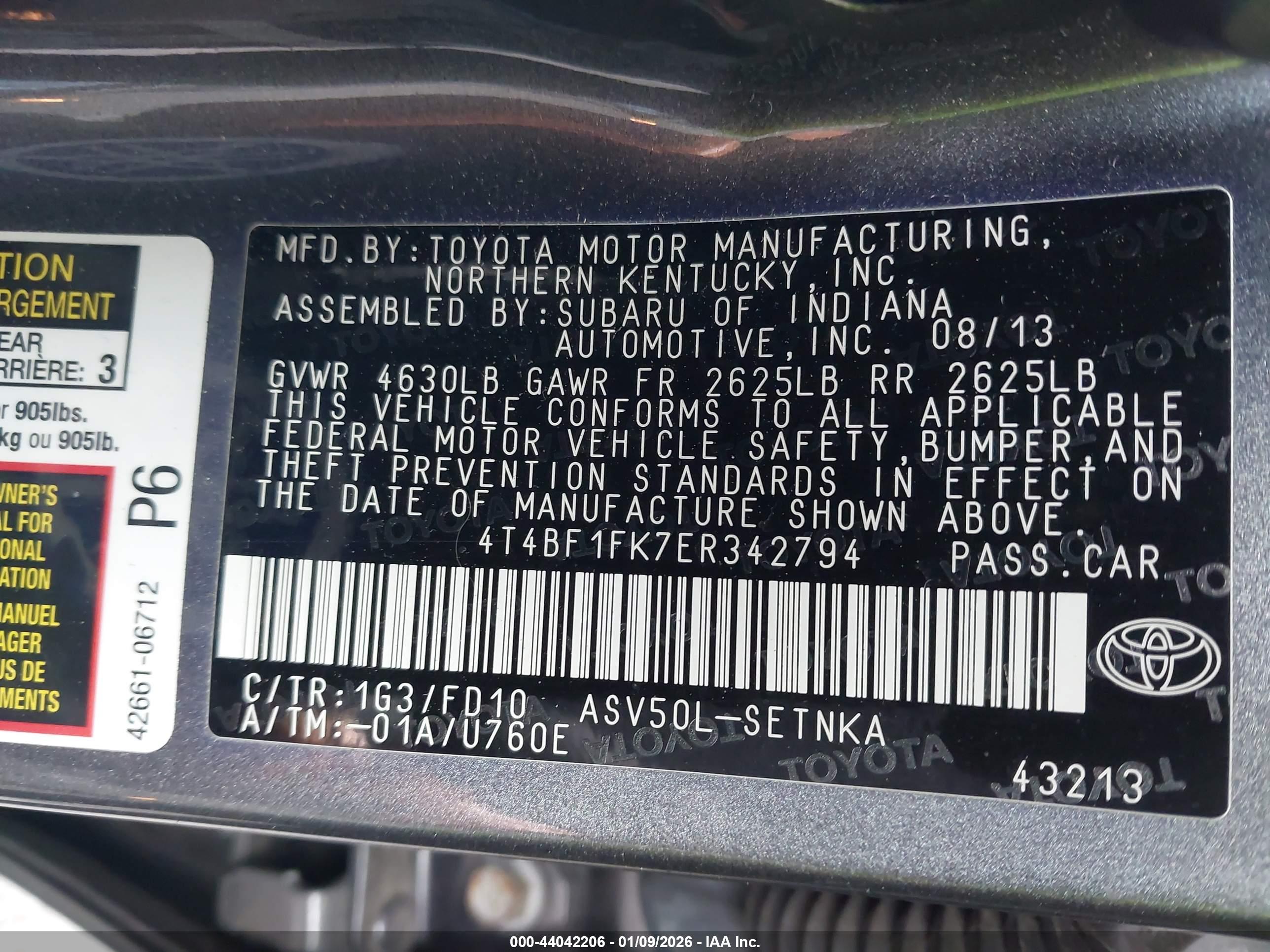 TOYOTA CAMRY image 9