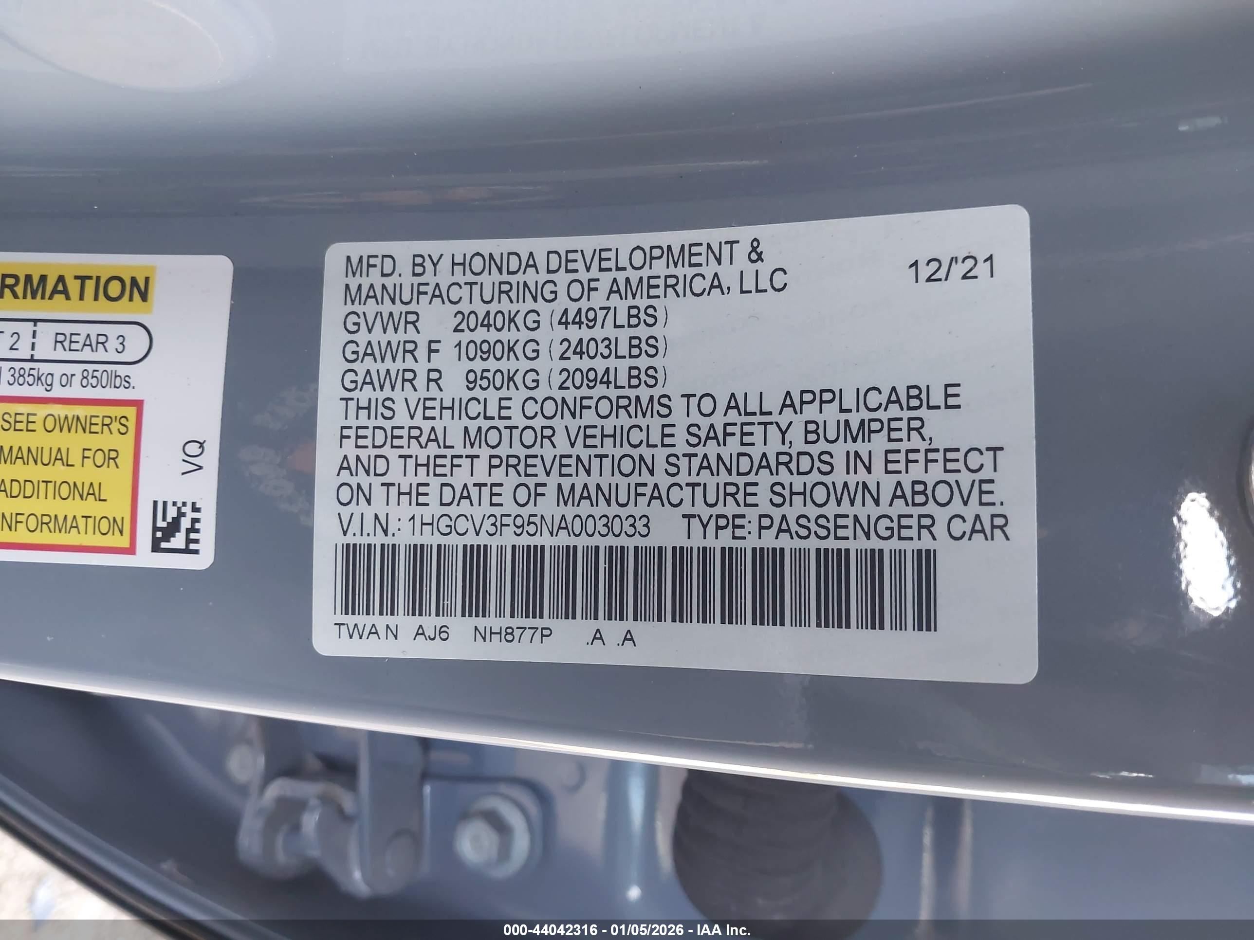 HONDA ACCORD image 9