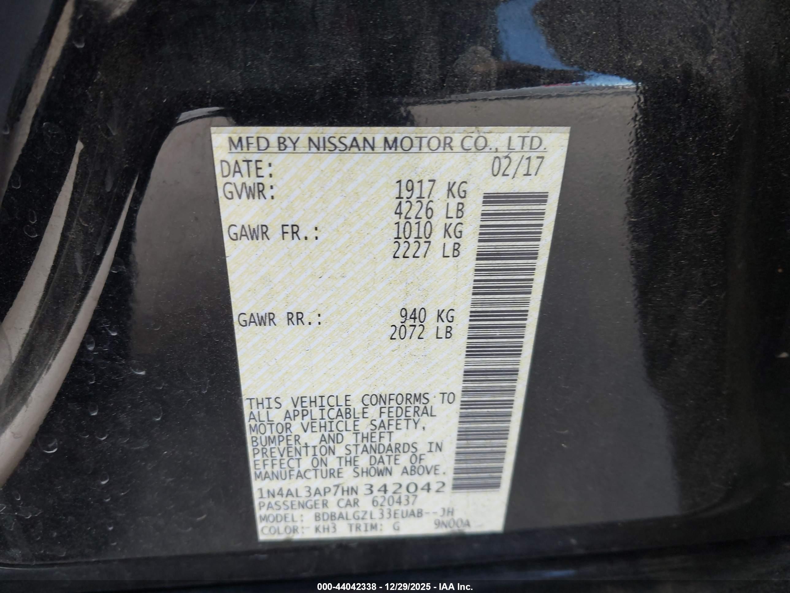 NISSAN ALTIMA image 9