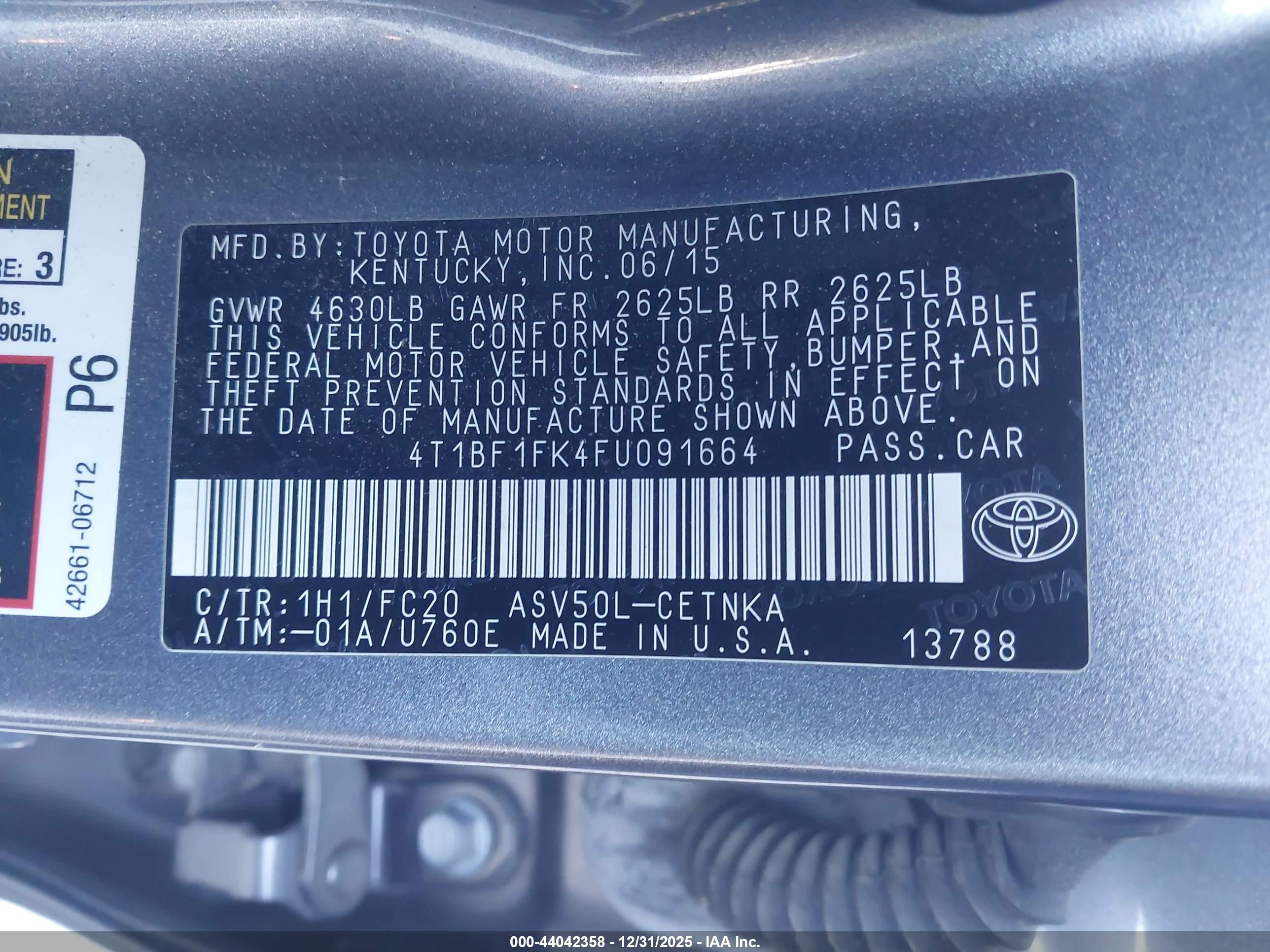 TOYOTA CAMRY image 9