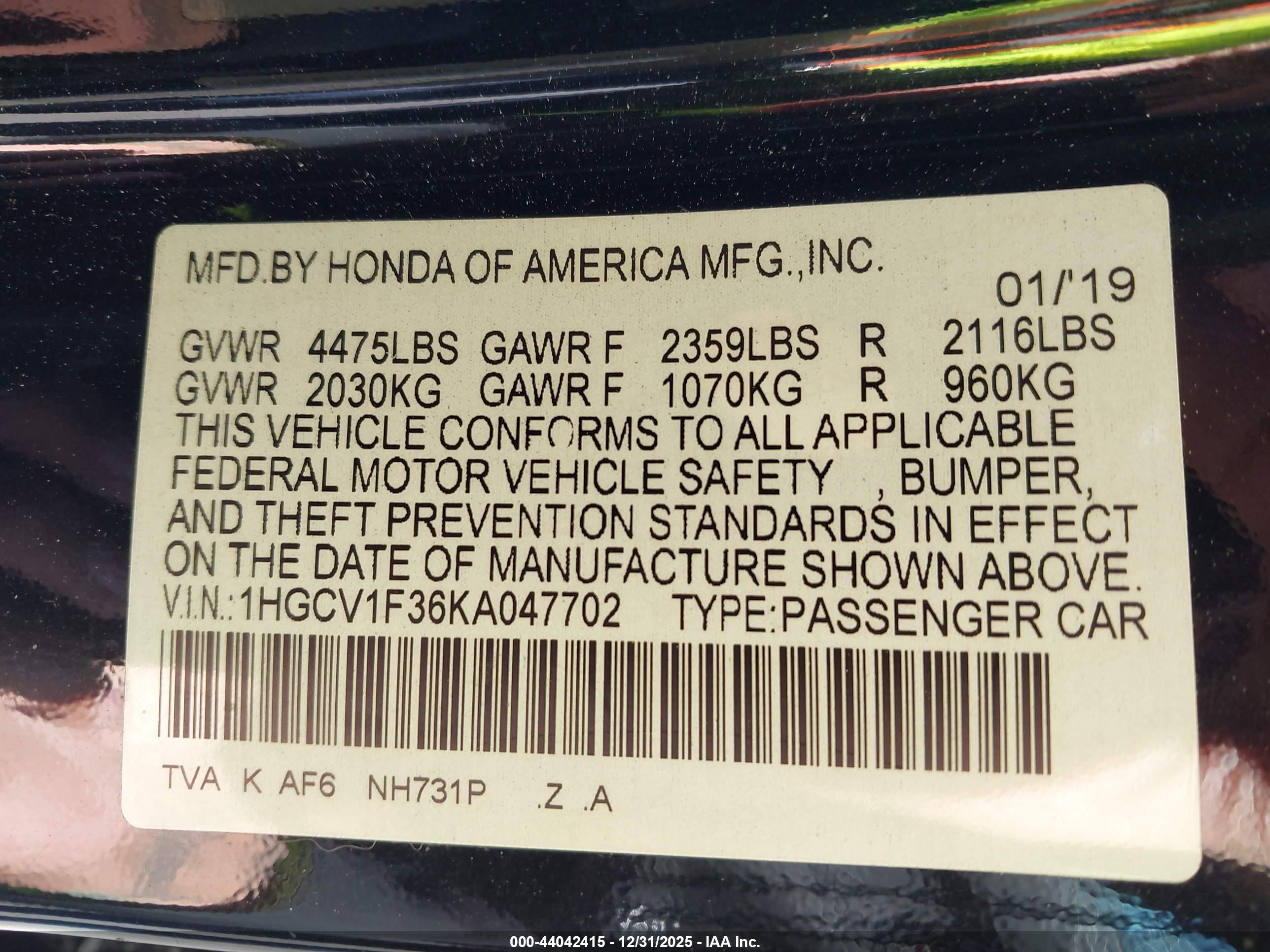 HONDA ACCORD image 9
