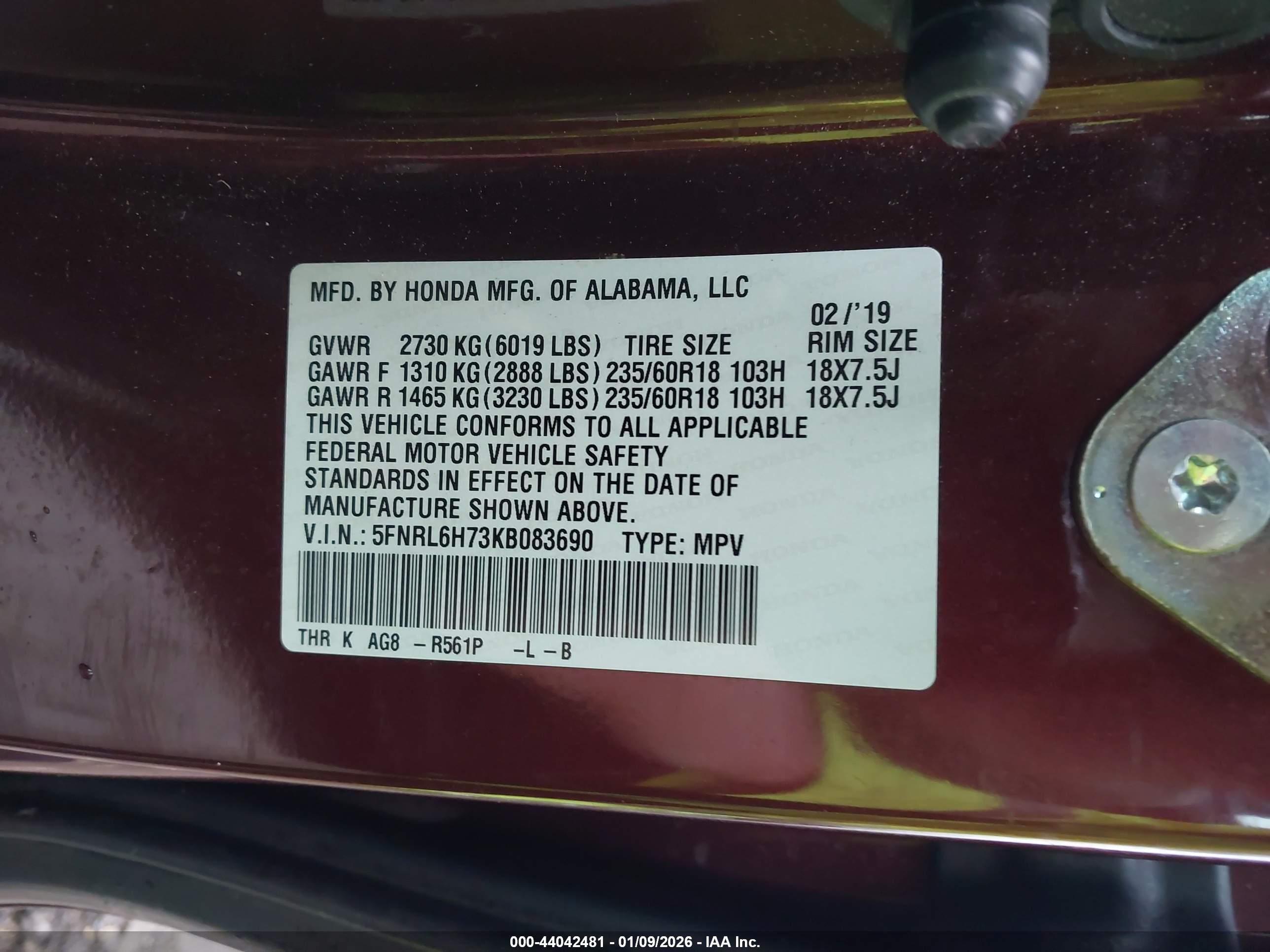 HONDA ODYSSEY image 9