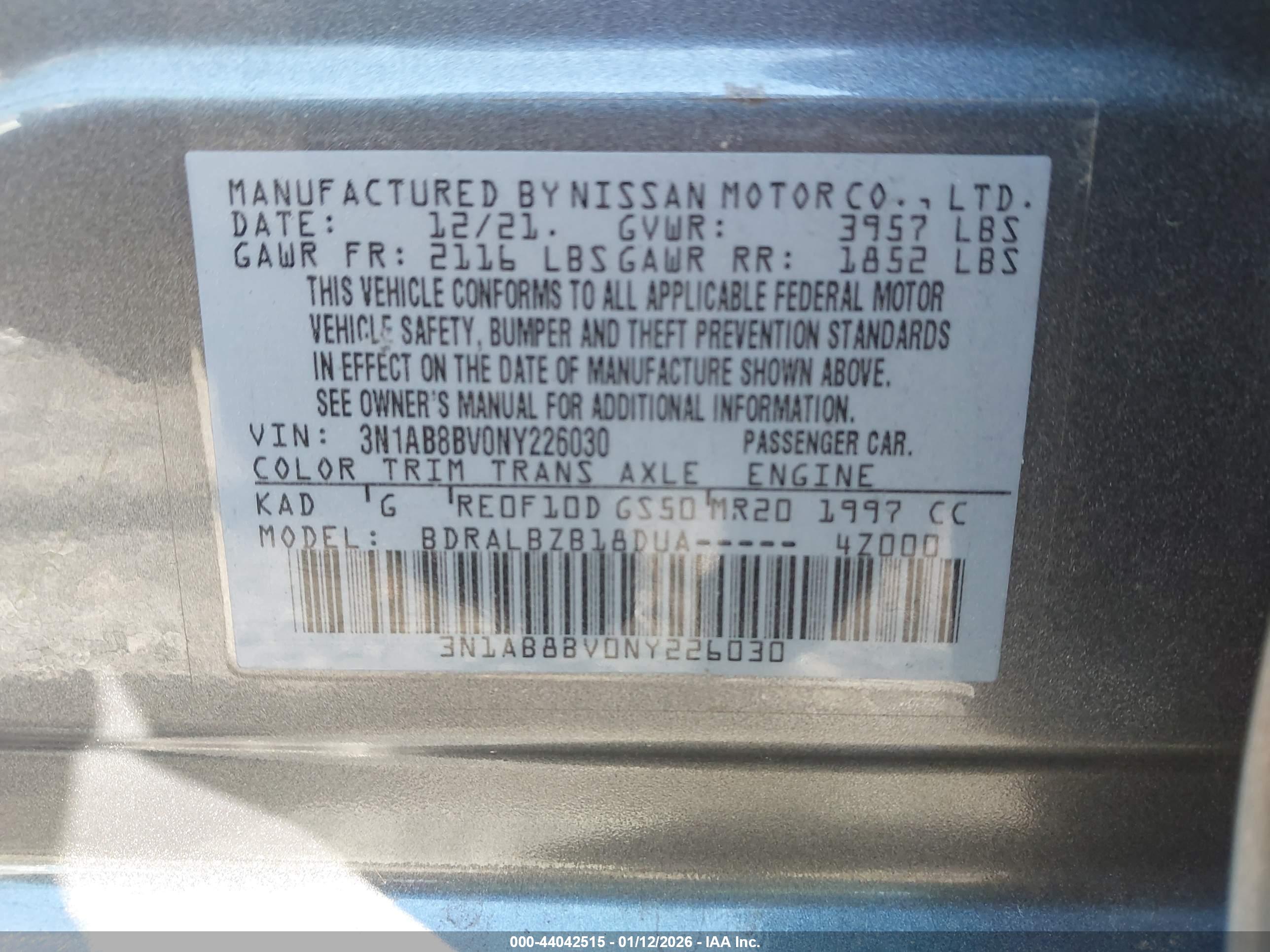 NISSAN SENTRA image 9