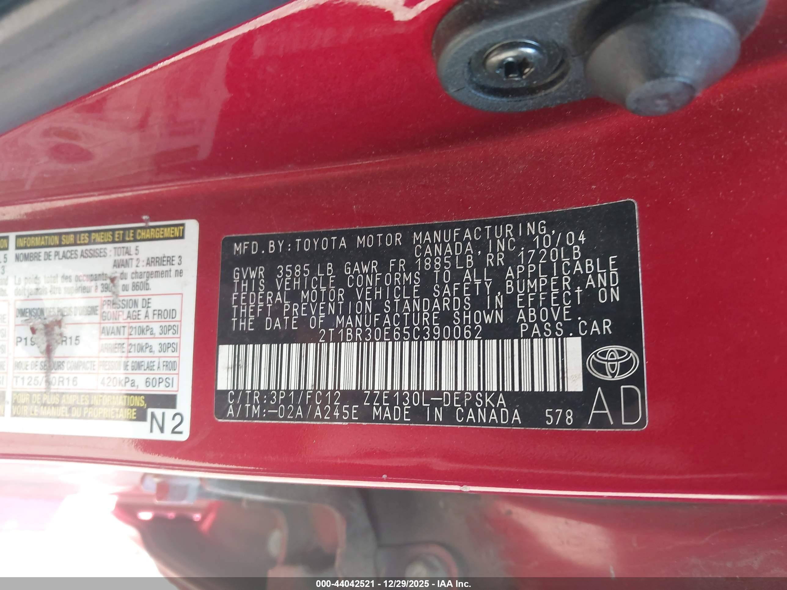 TOYOTA COROLLA image 9