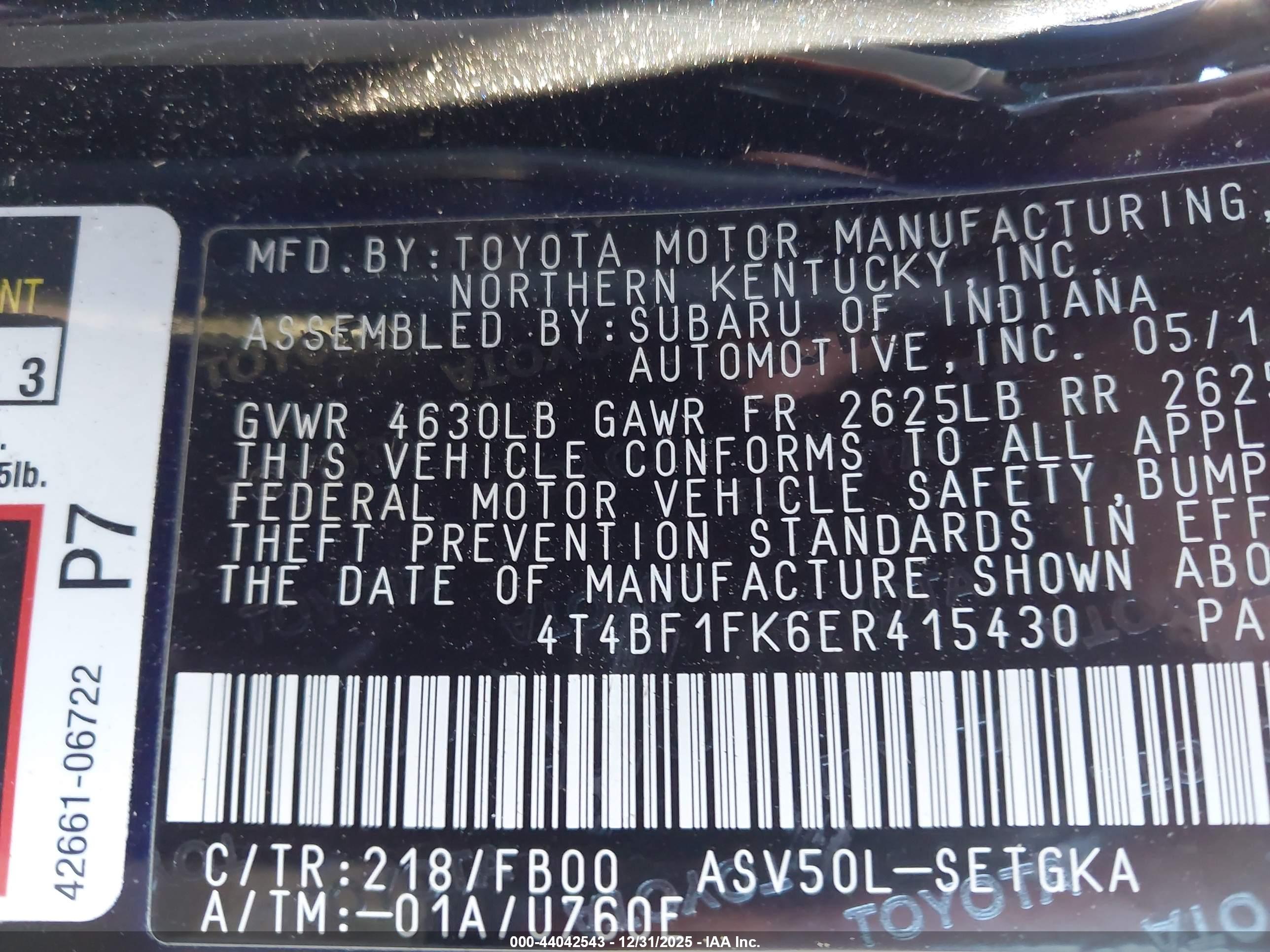 TOYOTA CAMRY image 9