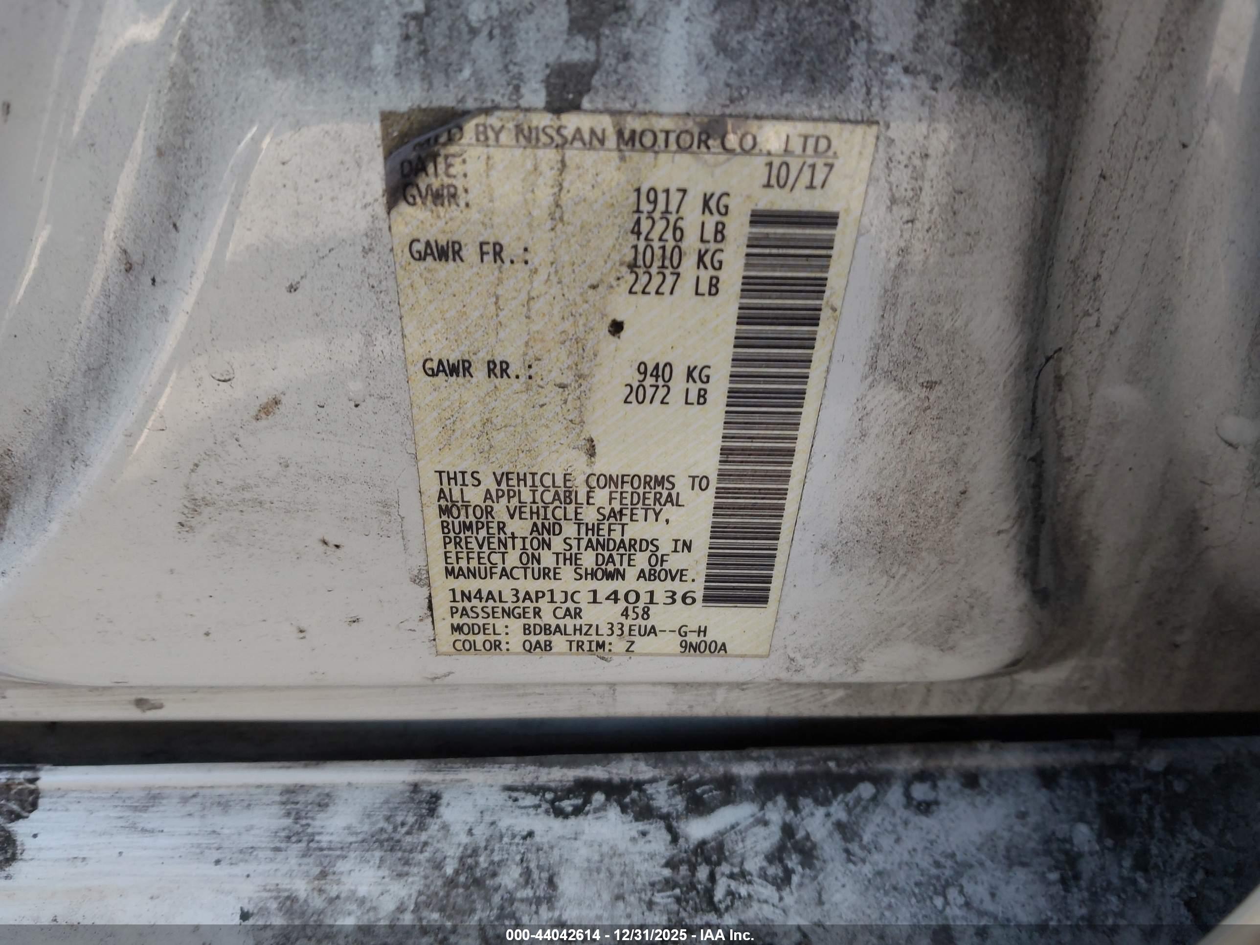 NISSAN ALTIMA image 9