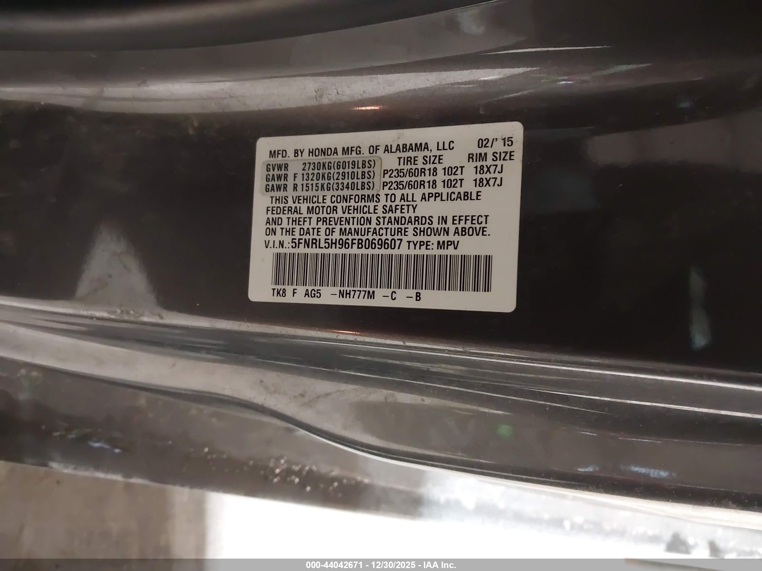 HONDA ODYSSEY image 9