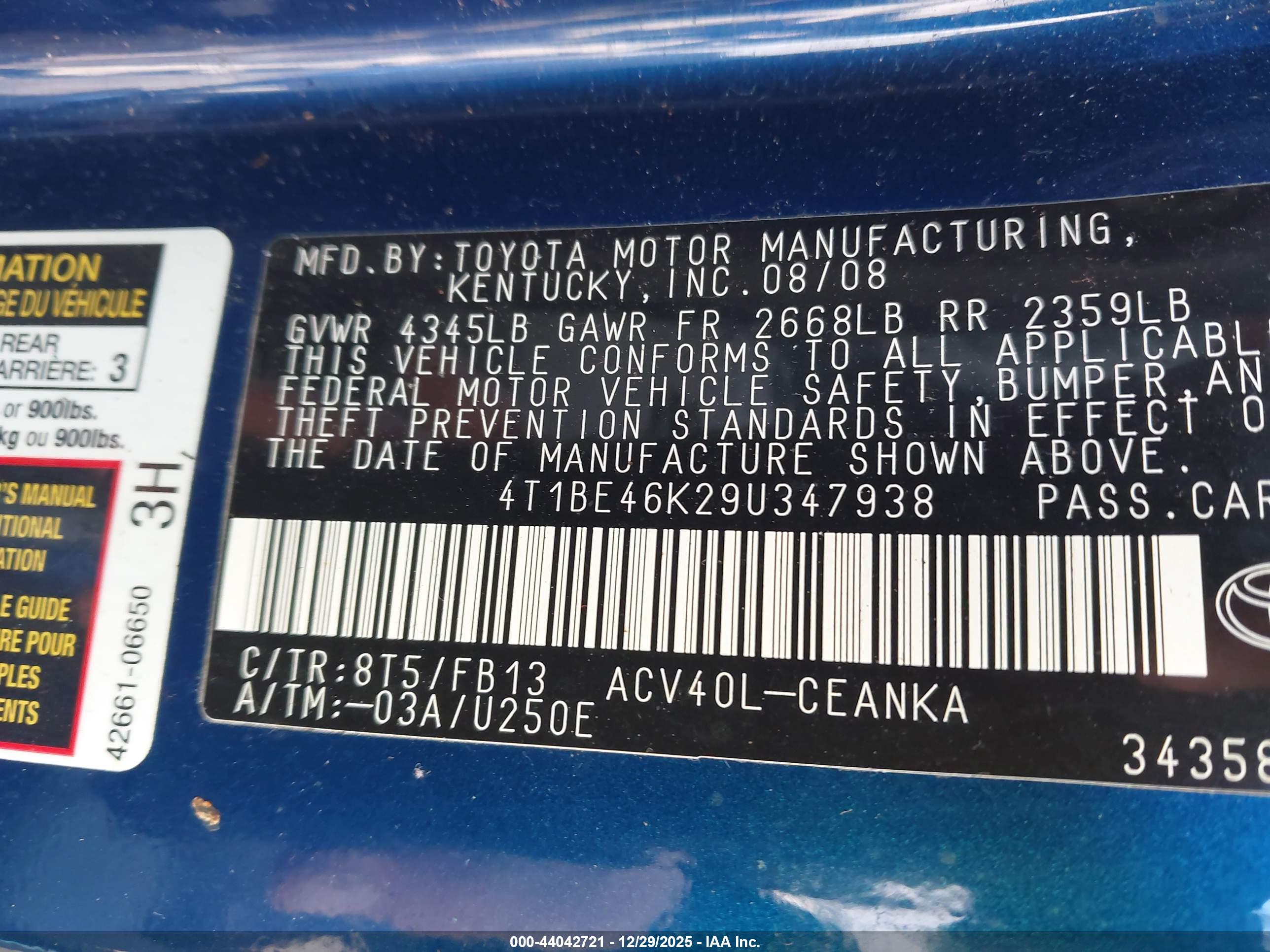 TOYOTA CAMRY image 9