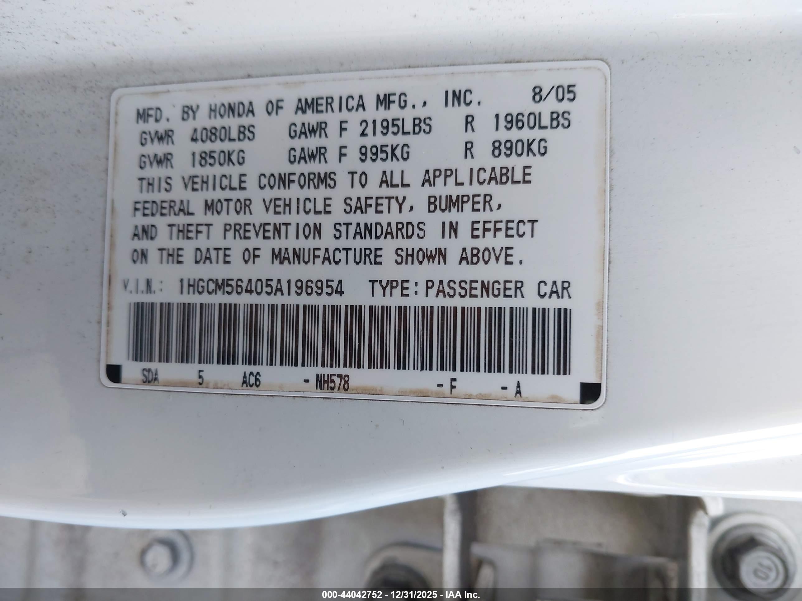 HONDA ACCORD image 9