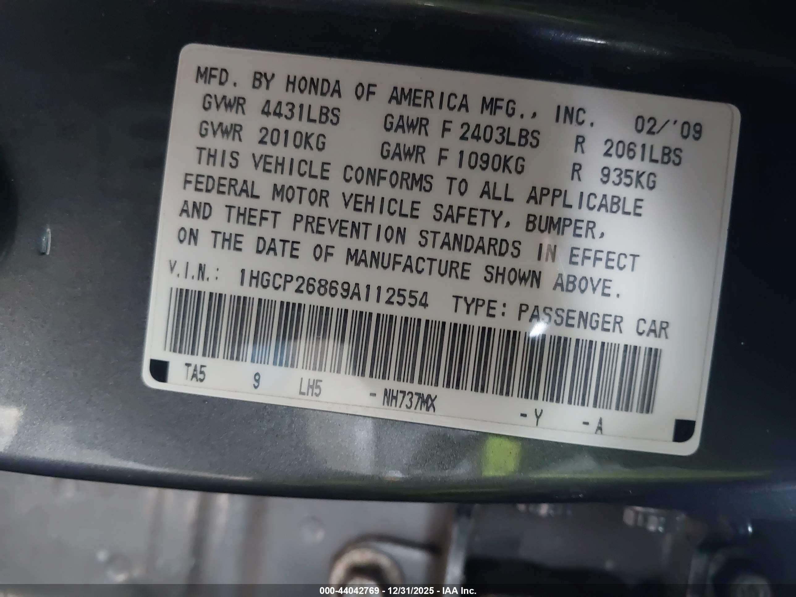 HONDA ACCORD image 9