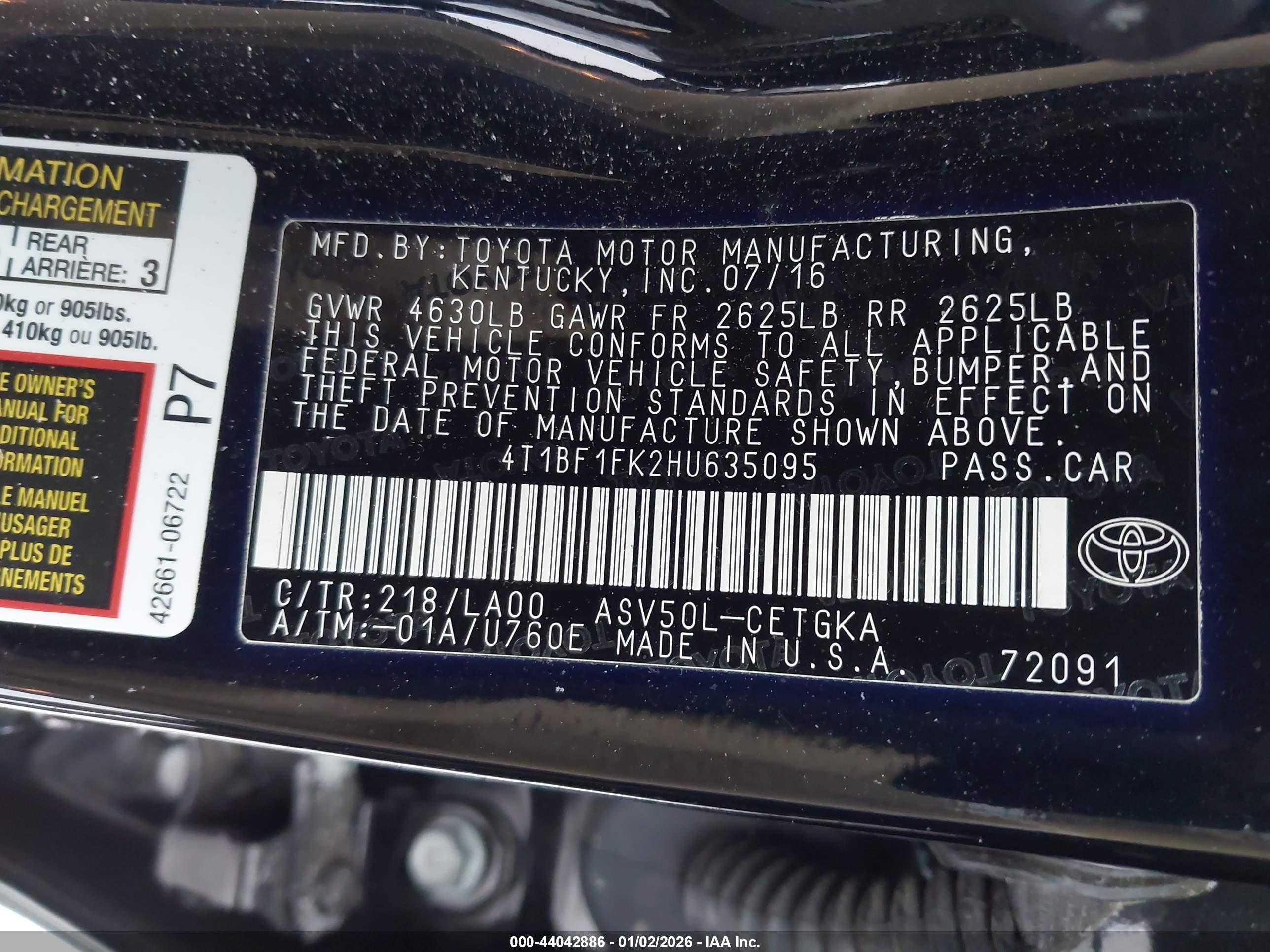 TOYOTA CAMRY image 9