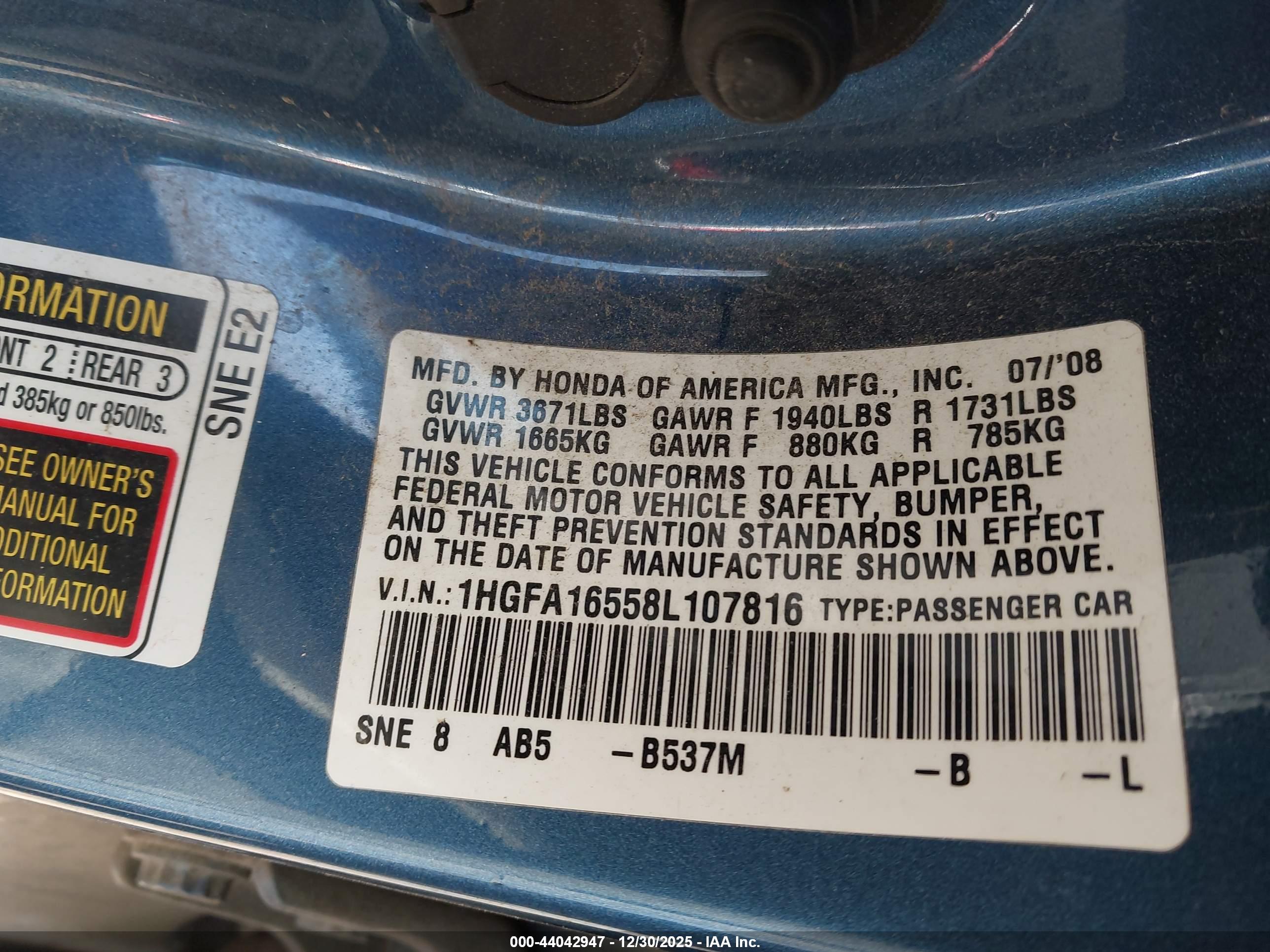 HONDA CIVIC image 9