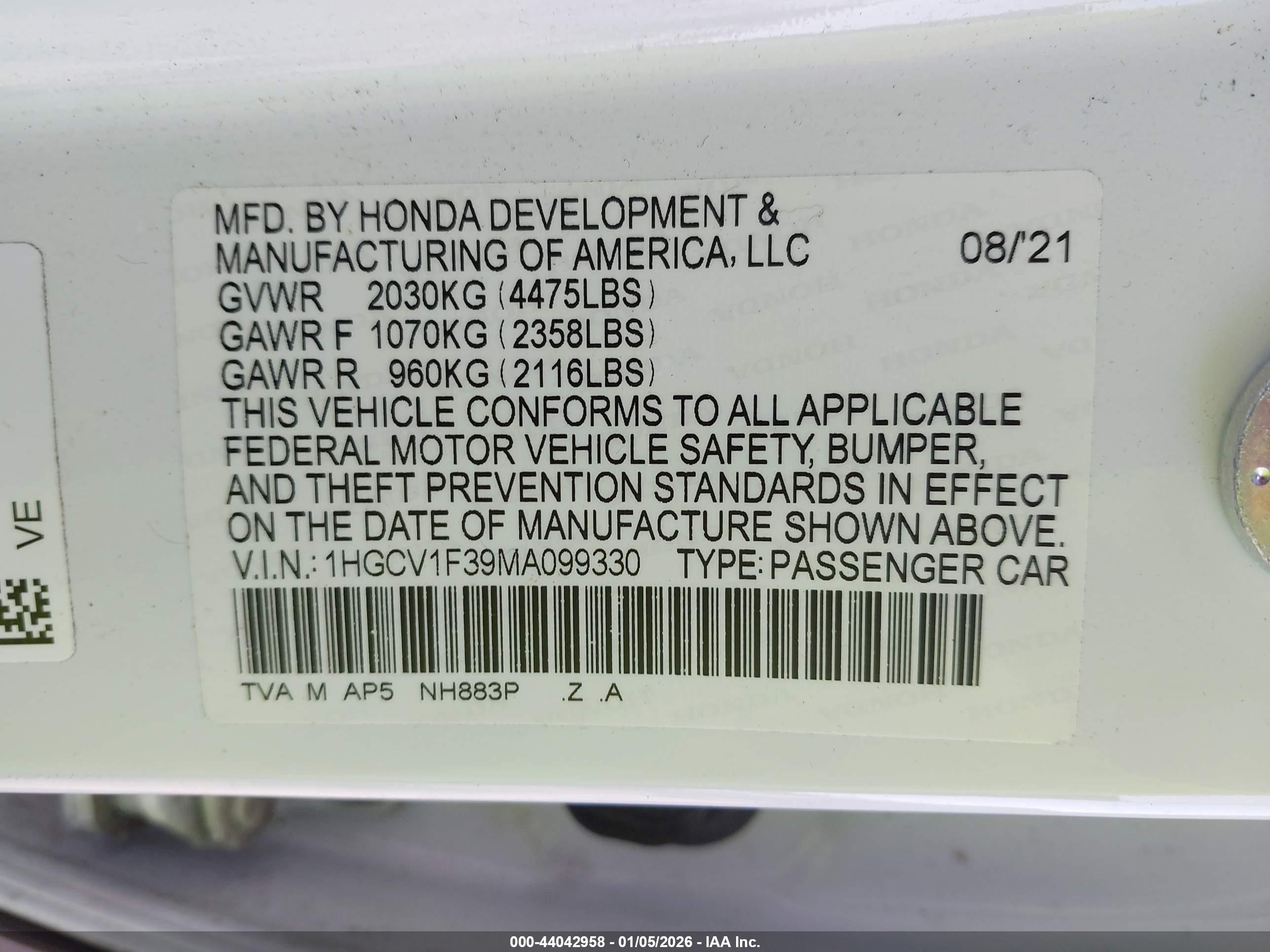 HONDA ACCORD image 9