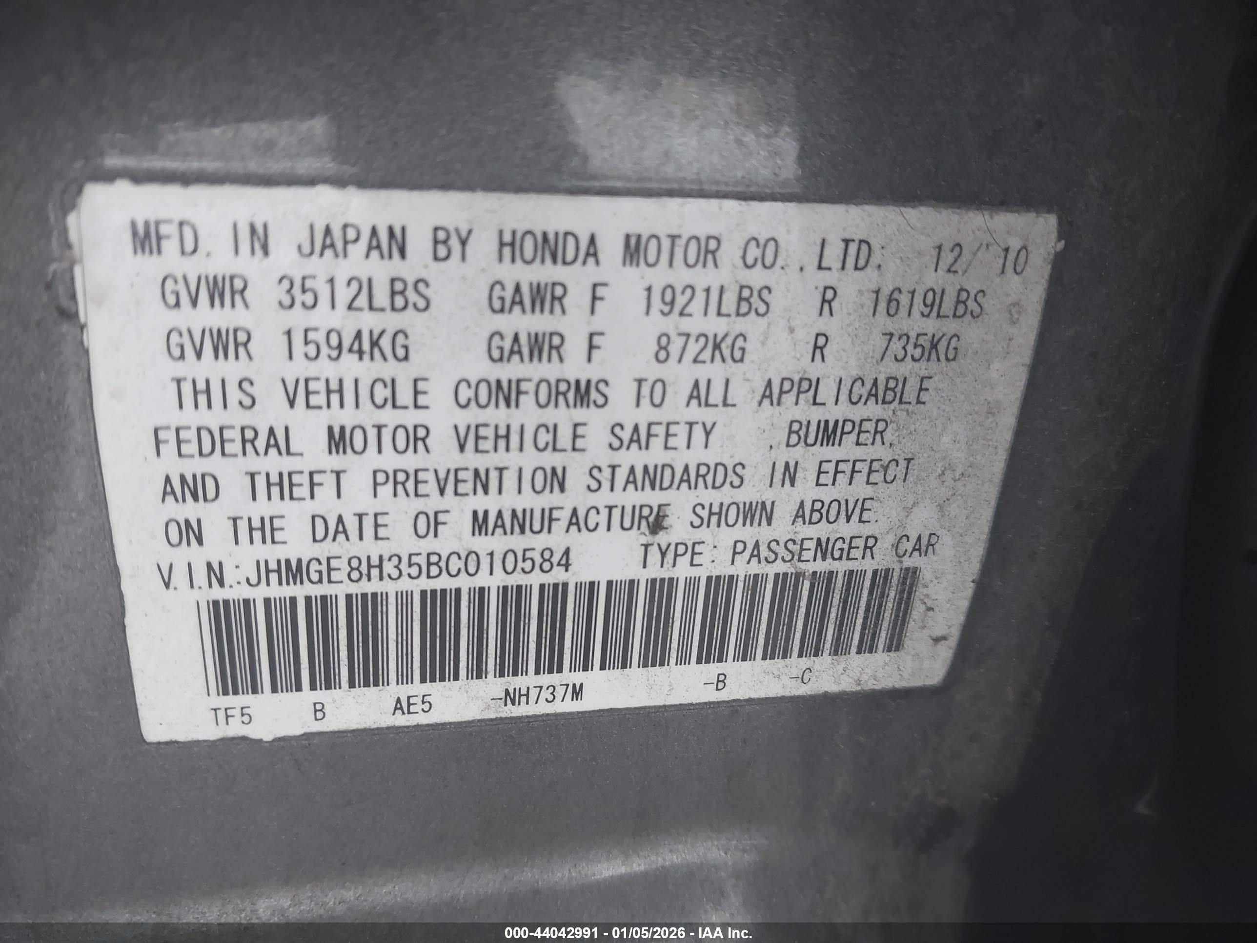 HONDA FIT image 9