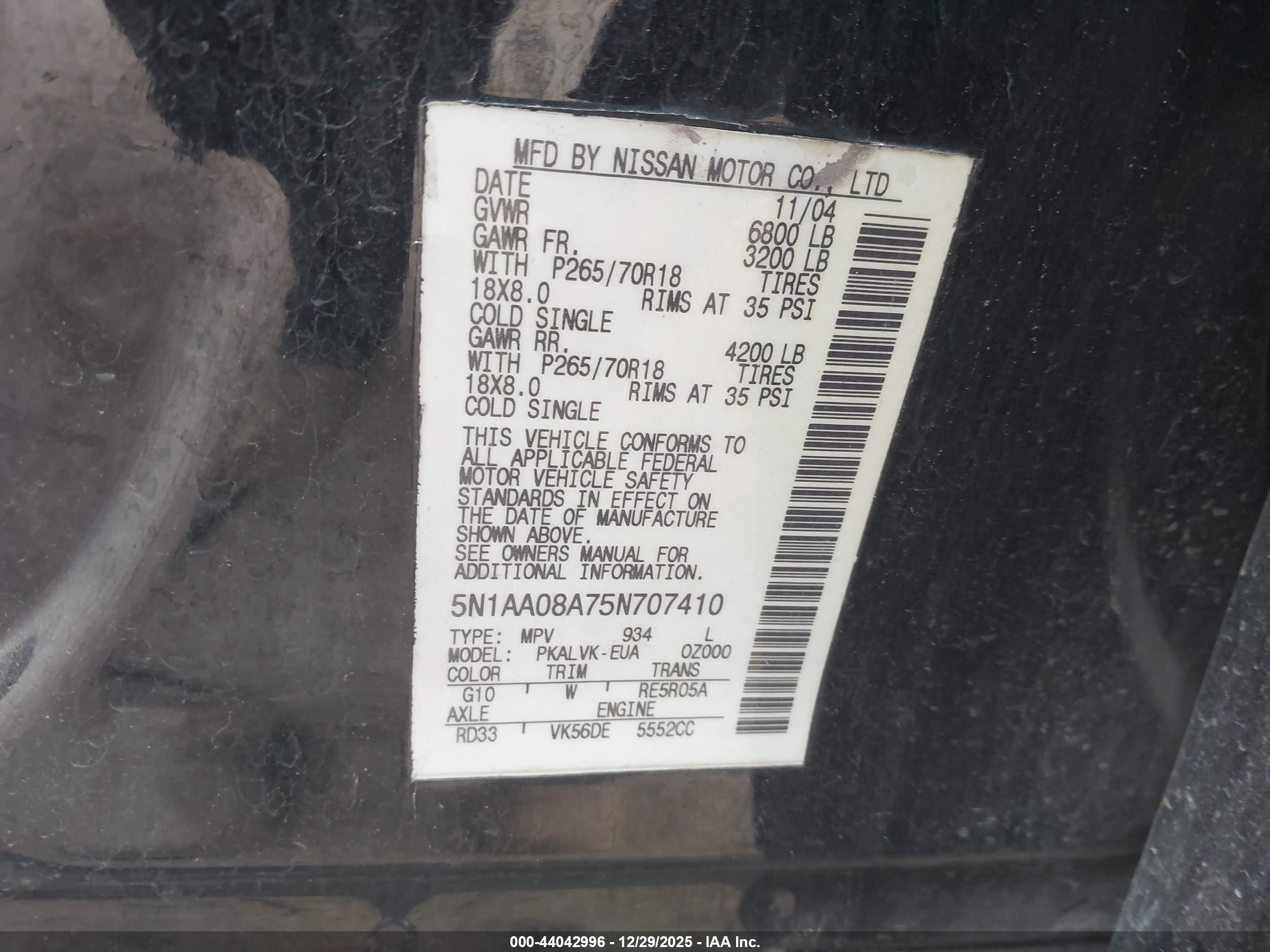NISSAN ARMADA image 9