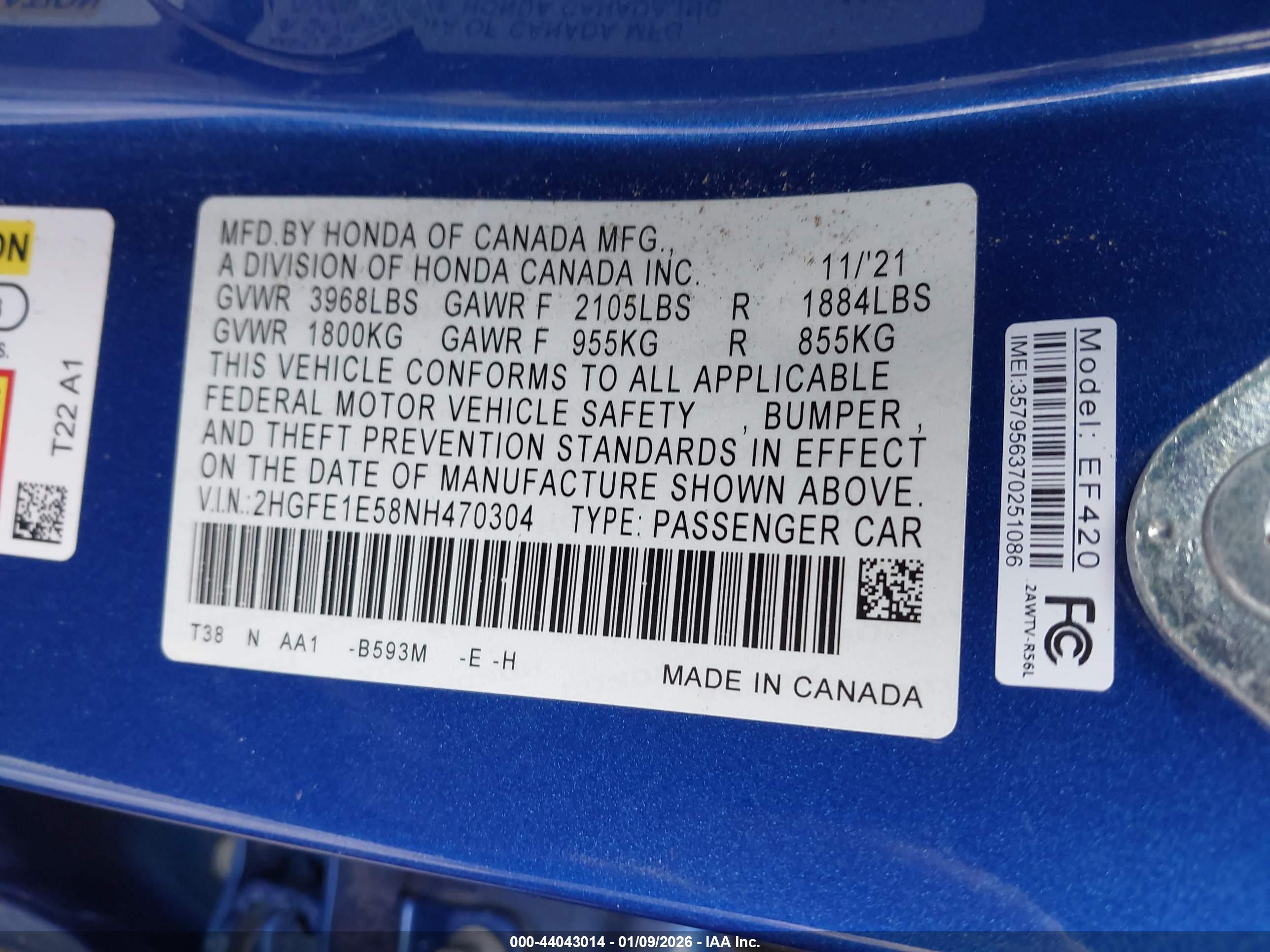 HONDA CIVIC image 9
