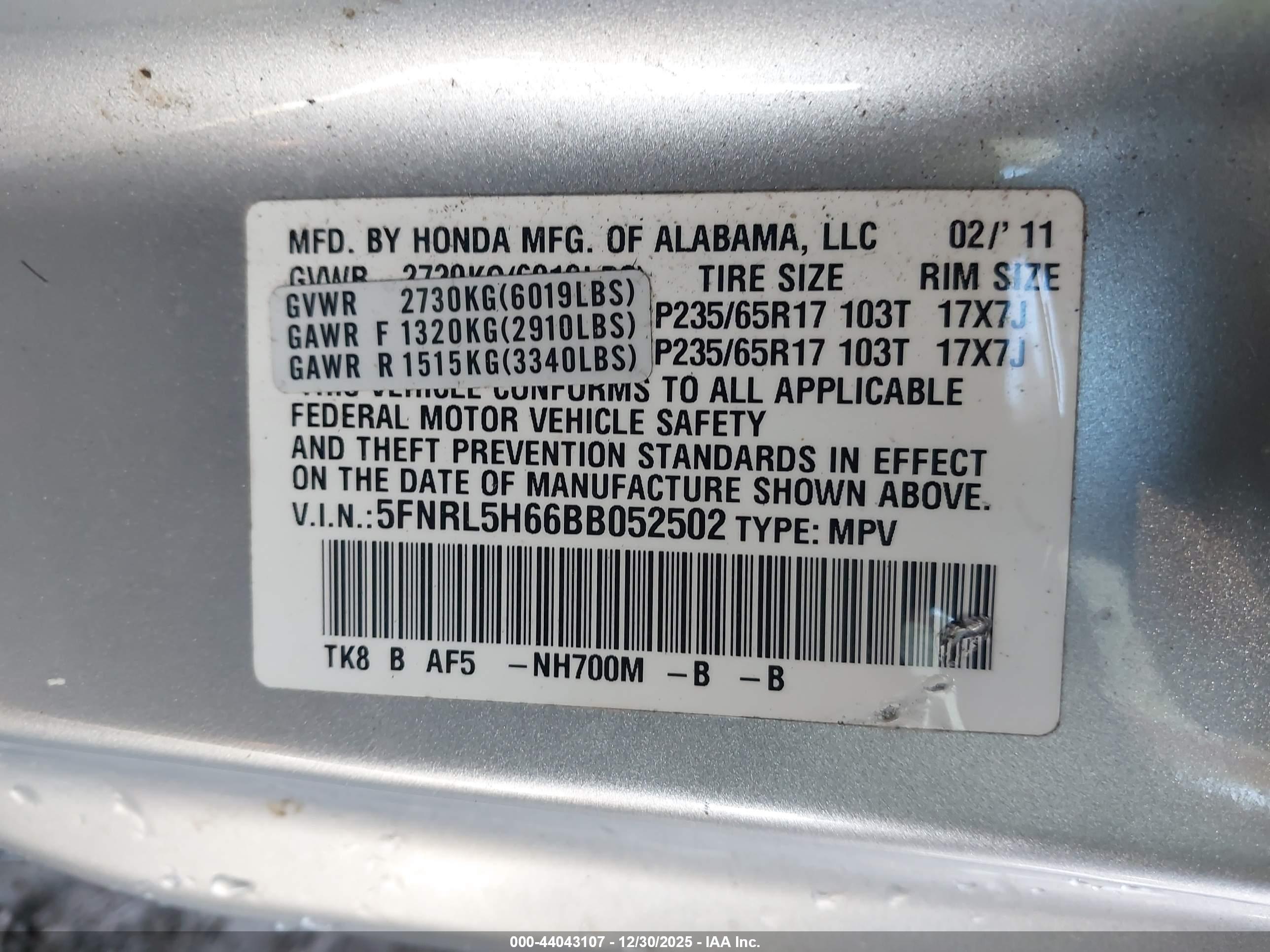 HONDA ODYSSEY image 9