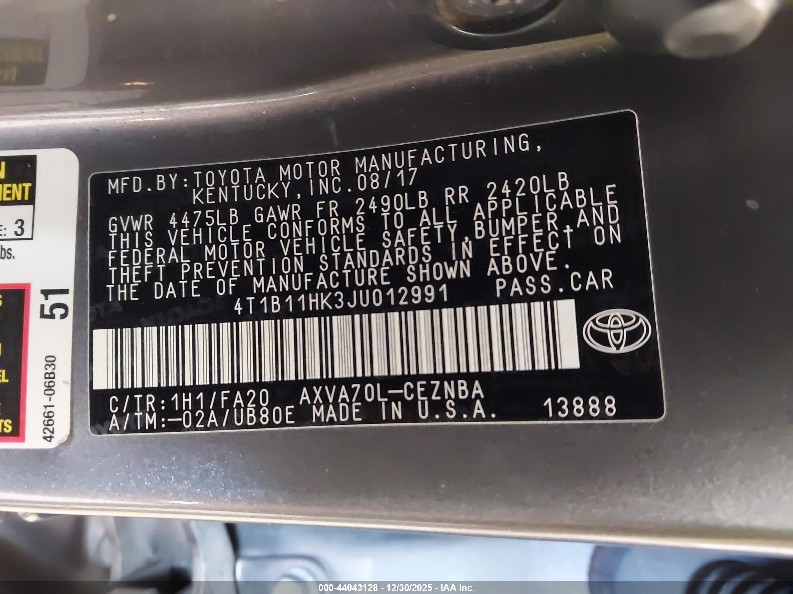 TOYOTA CAMRY image 9