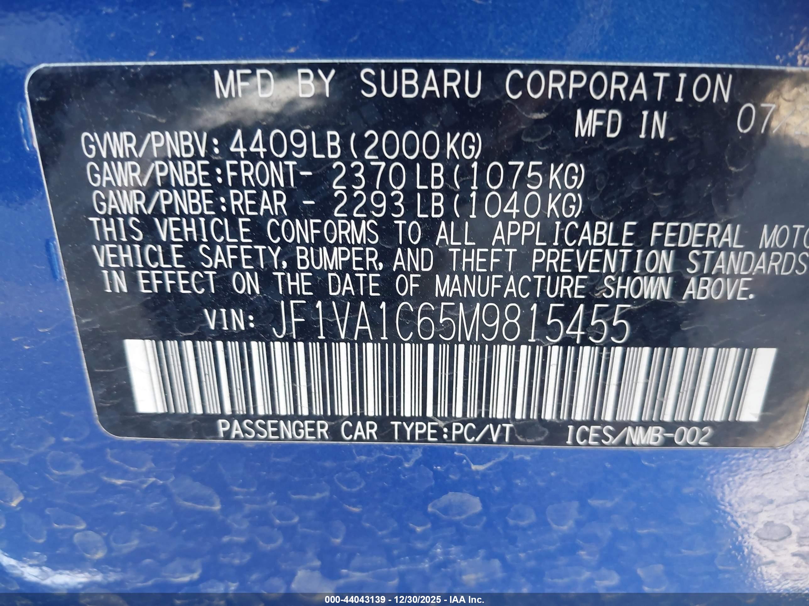SUBARU WRX image 9
