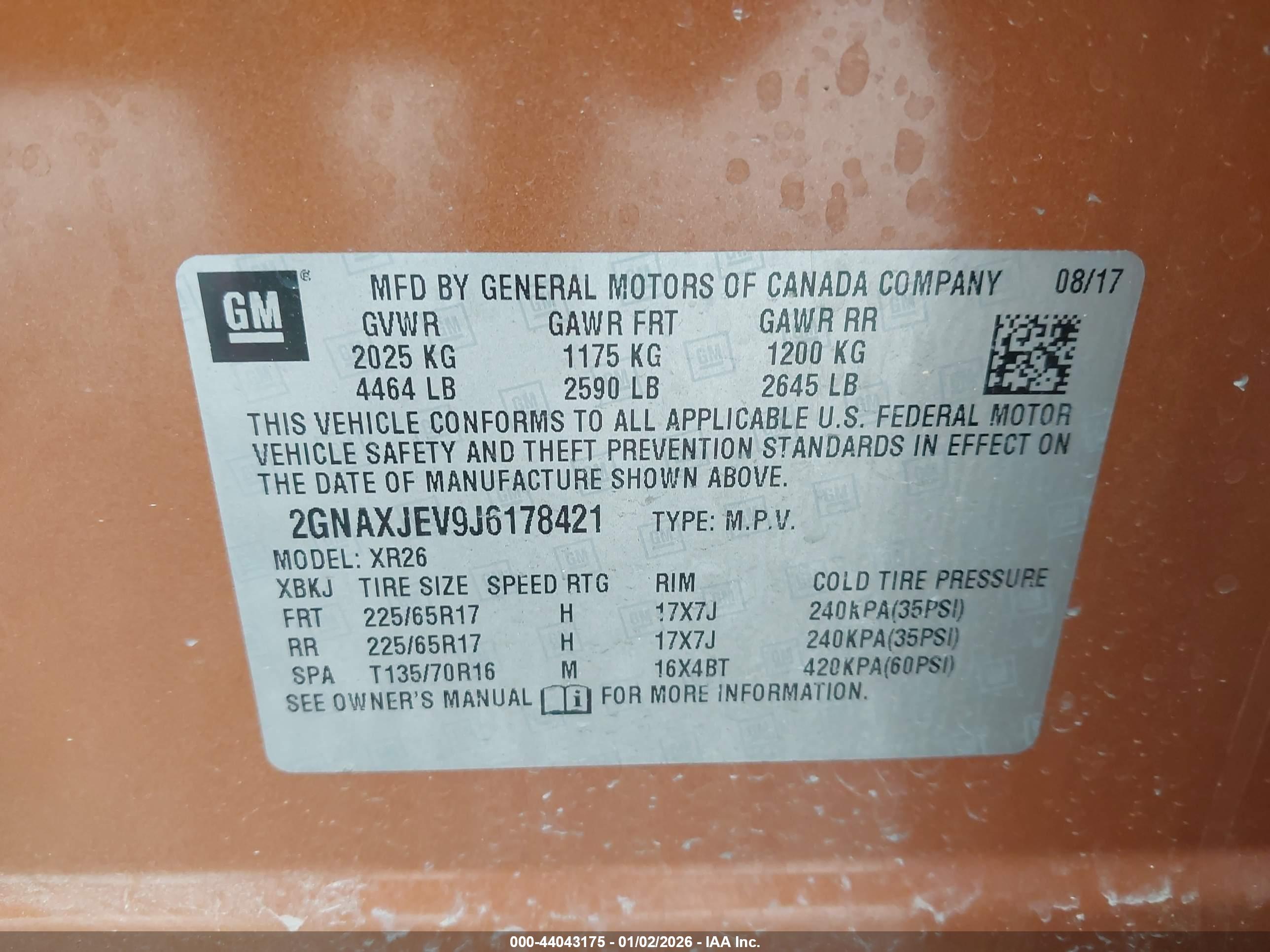 CHEVROLET EQUINOX image 9