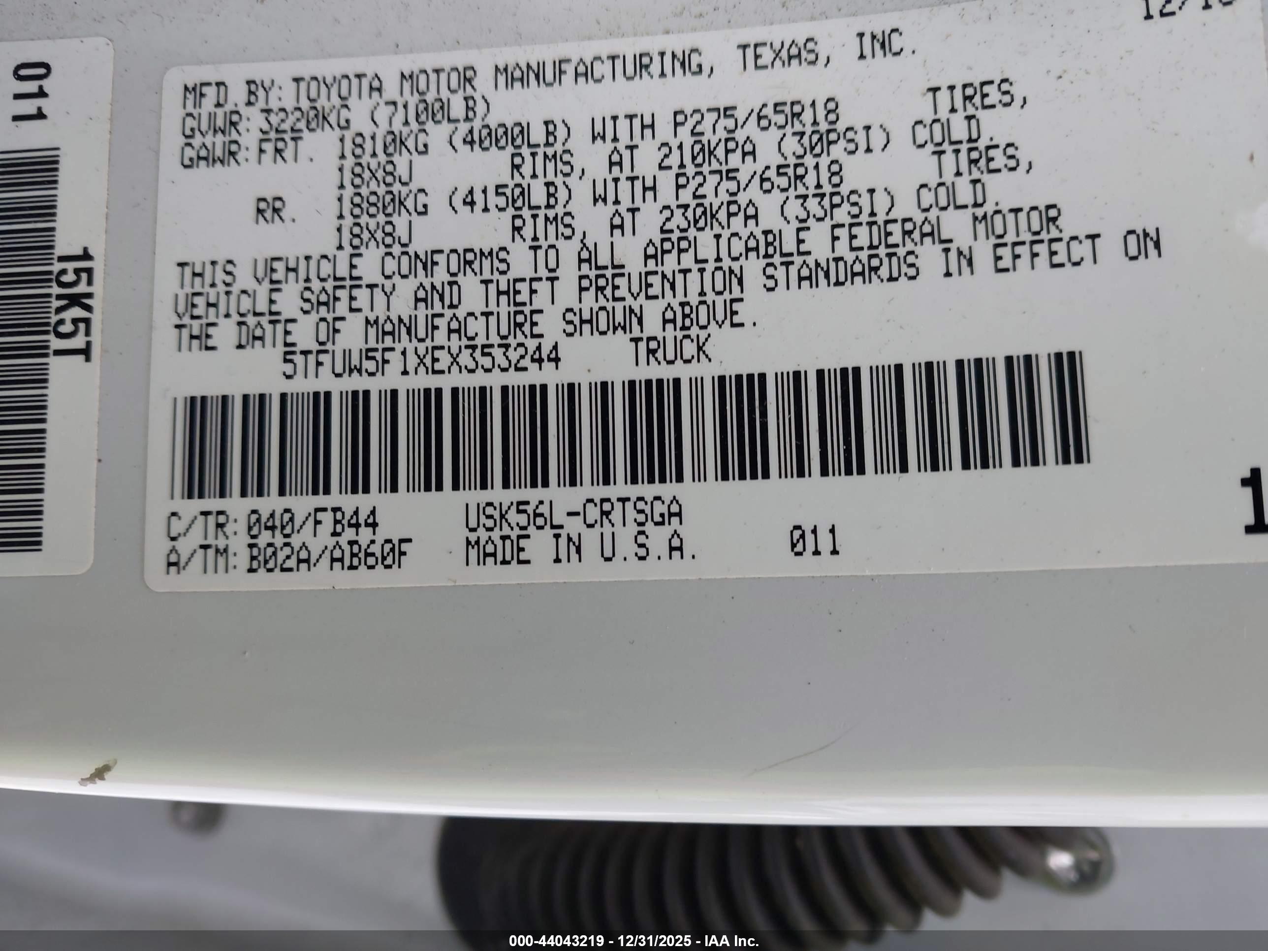 TOYOTA TUNDRA image 9