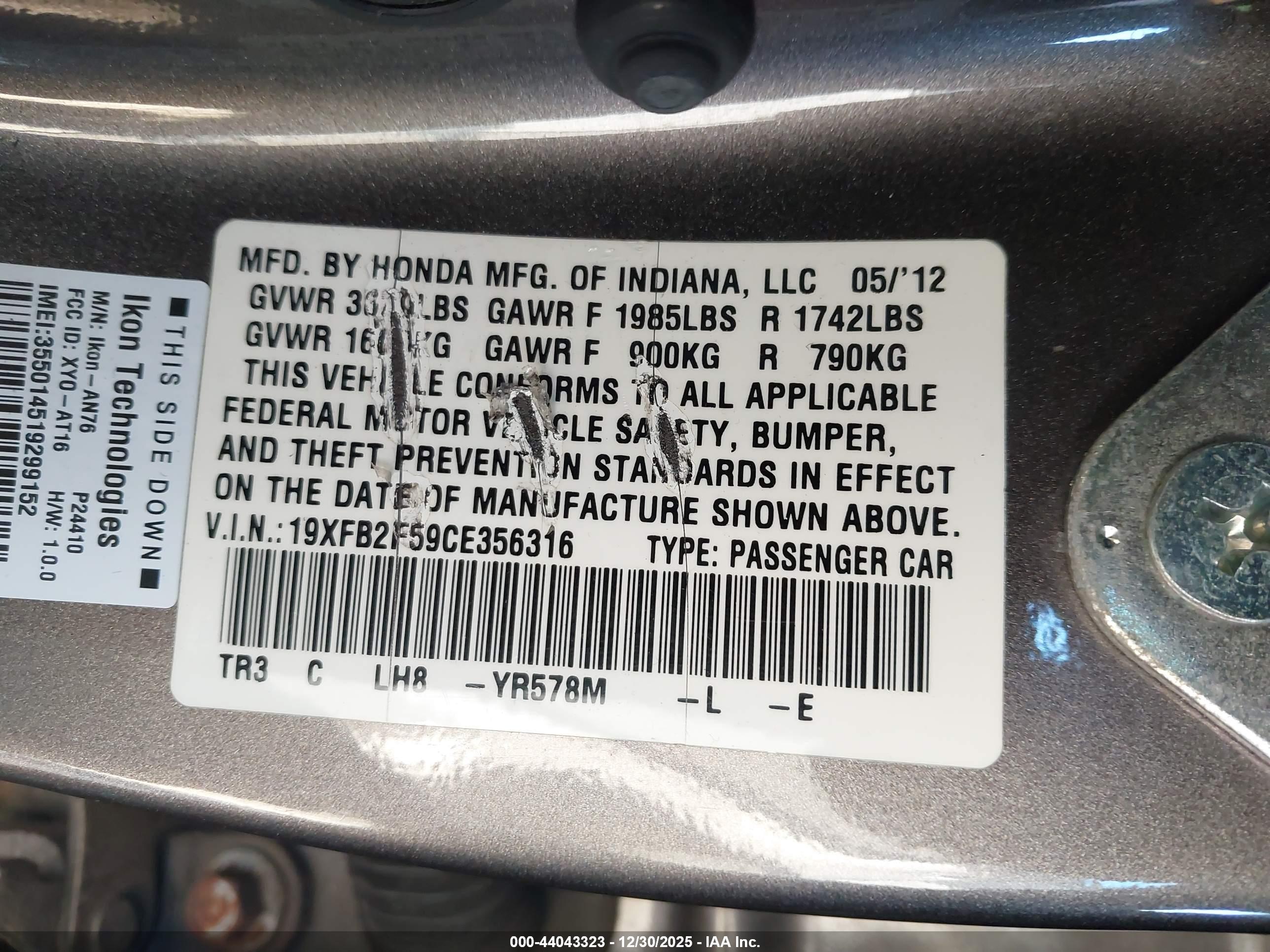 HONDA CIVIC image 9