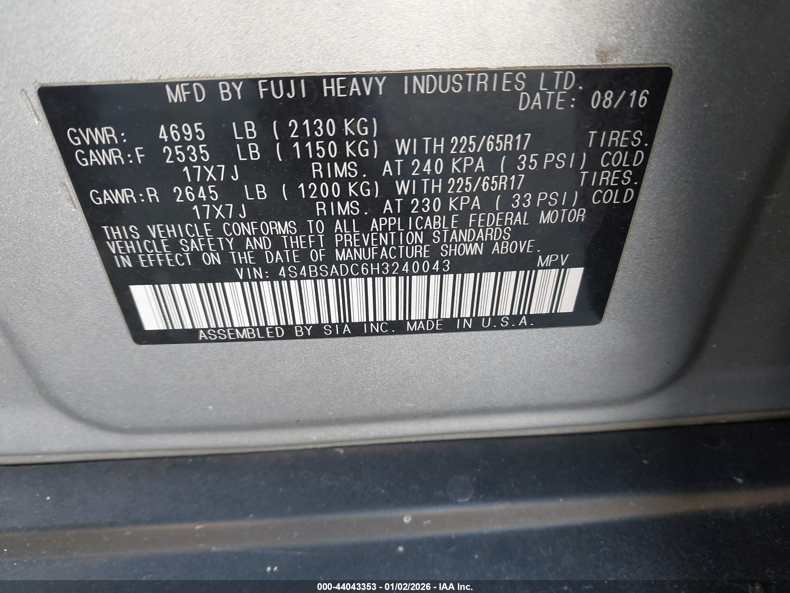 SUBARU OUTBACK image 9